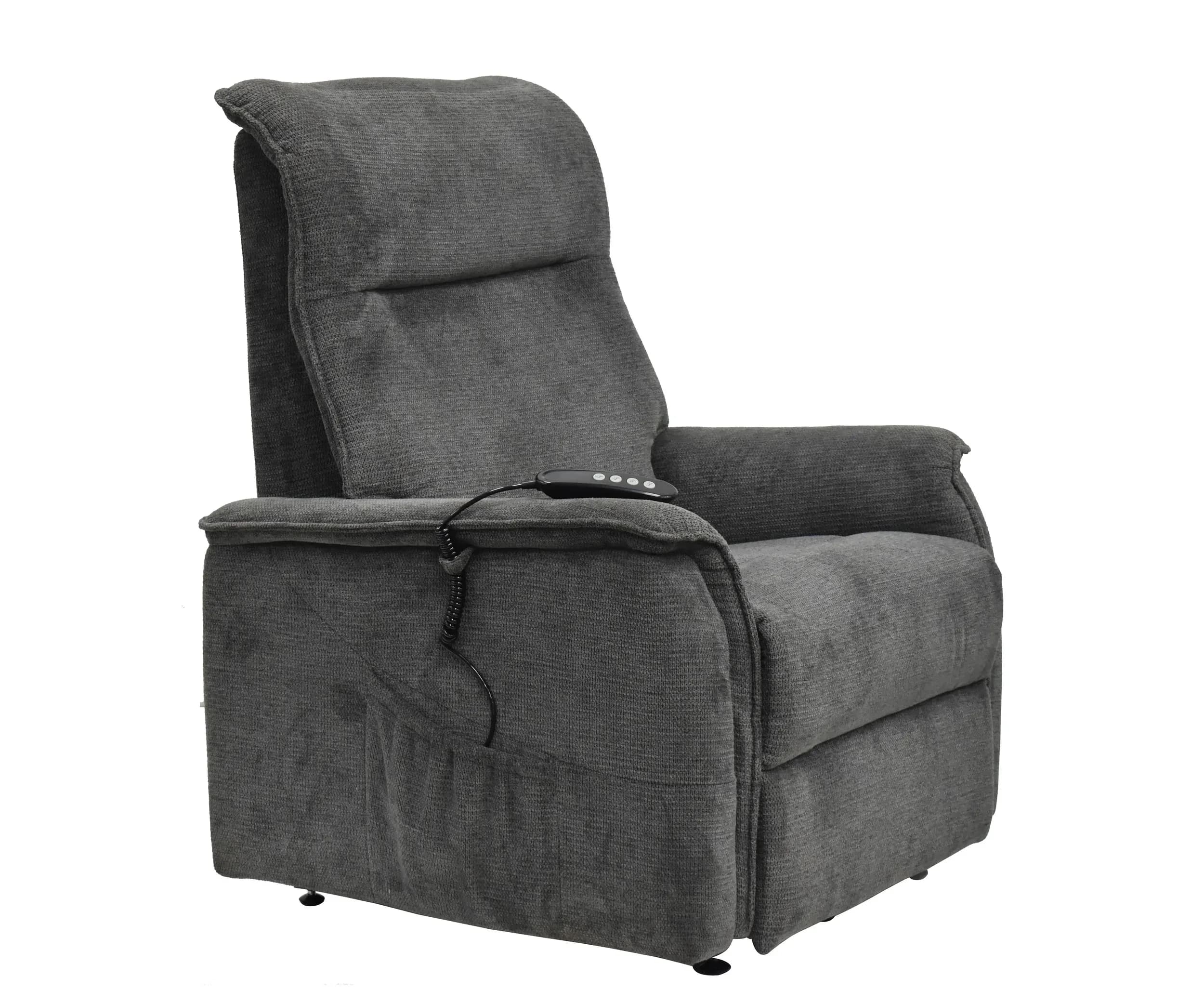 TV-Sessel MIKLAS - Aufstehhilfe, Relaxfunktion, Stoff, Grau