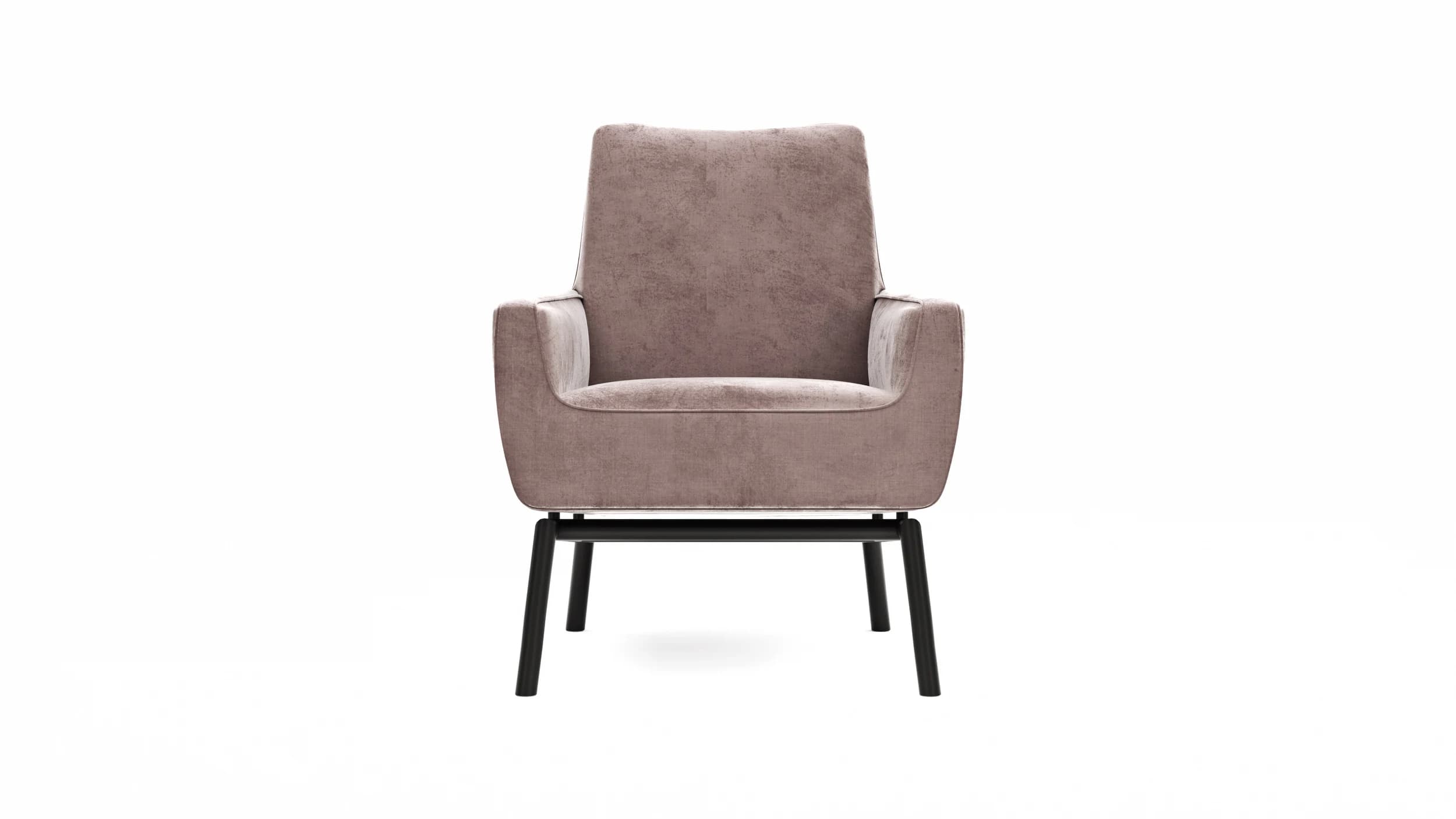 Sessel Matina - Größe L, Velour, Mauve