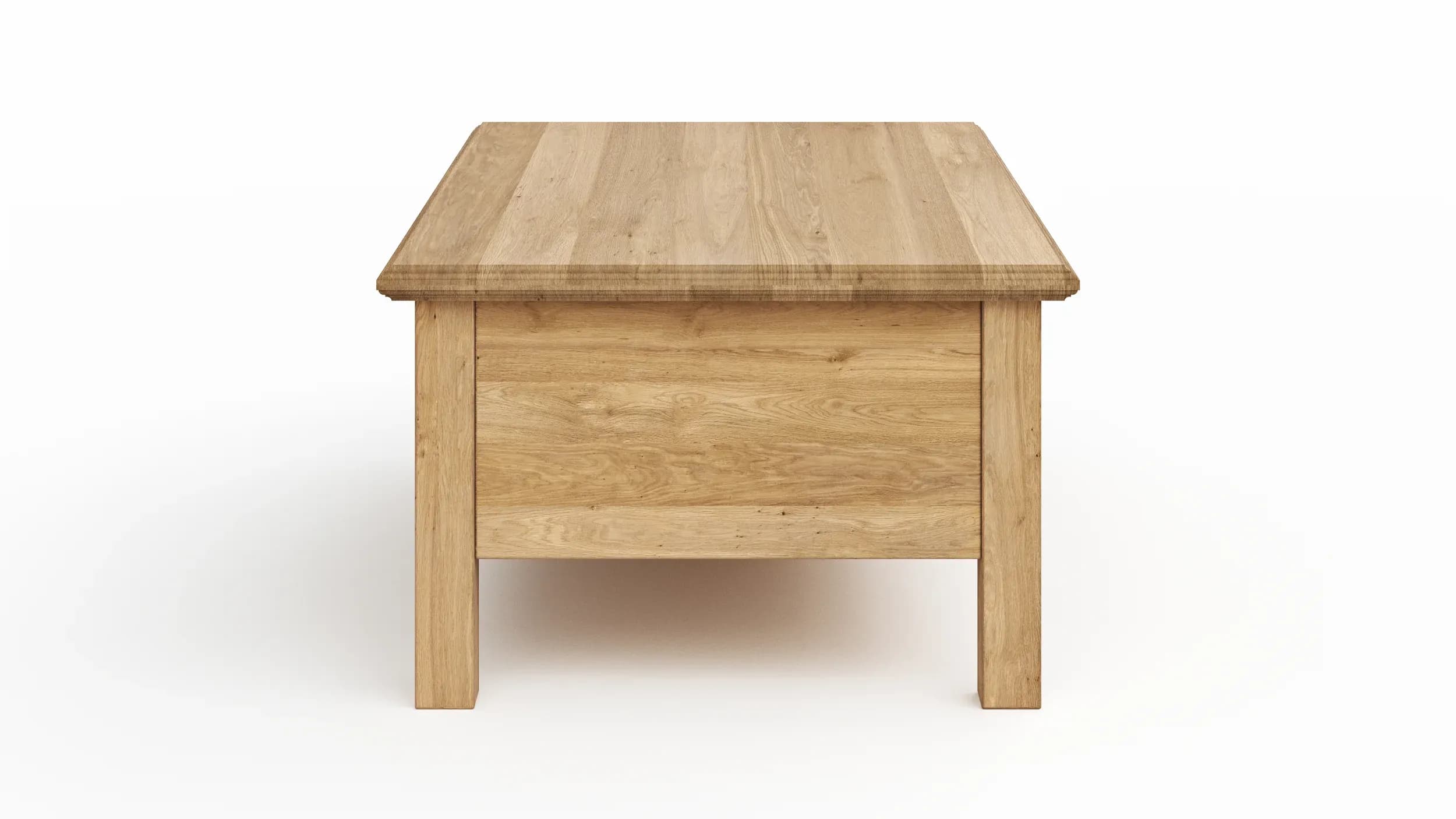 Couchtisch Louisiana - LBH ca. 120x70x45 cm, Wildeiche teilmassiv, geölt