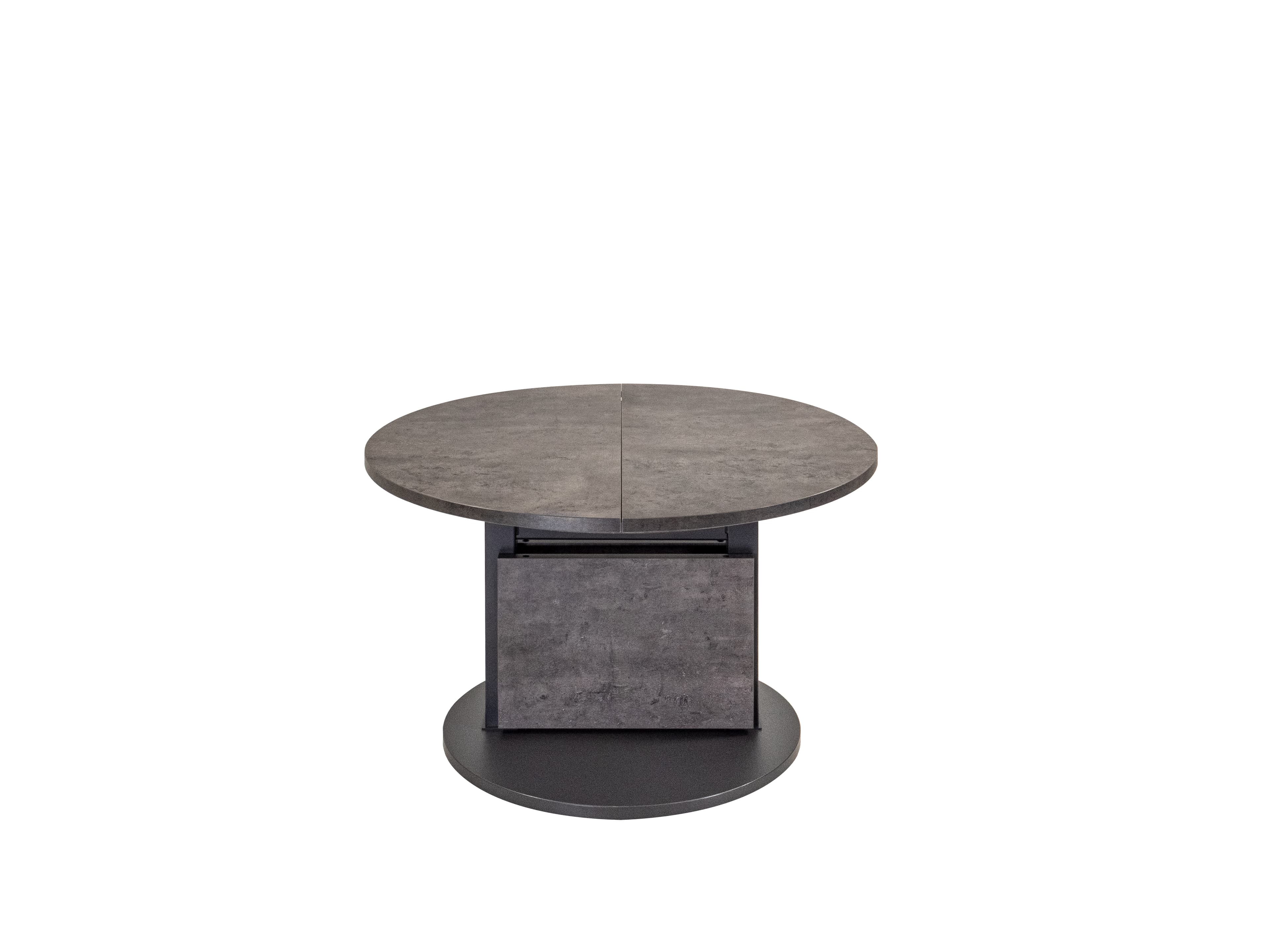Couchtisch - höhenverstellbar/ausziehbar, LBH ca. 82-112x82x53-72 cm, Betonoptik