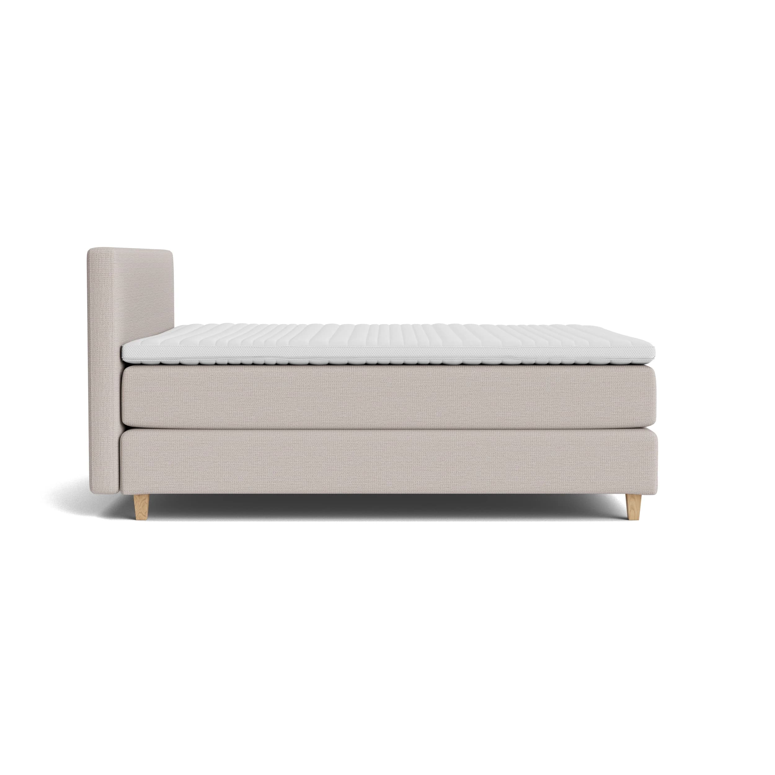 Boxspringbett Soria - Liegefläche ca. 180x200 cm, Stoff, Beige