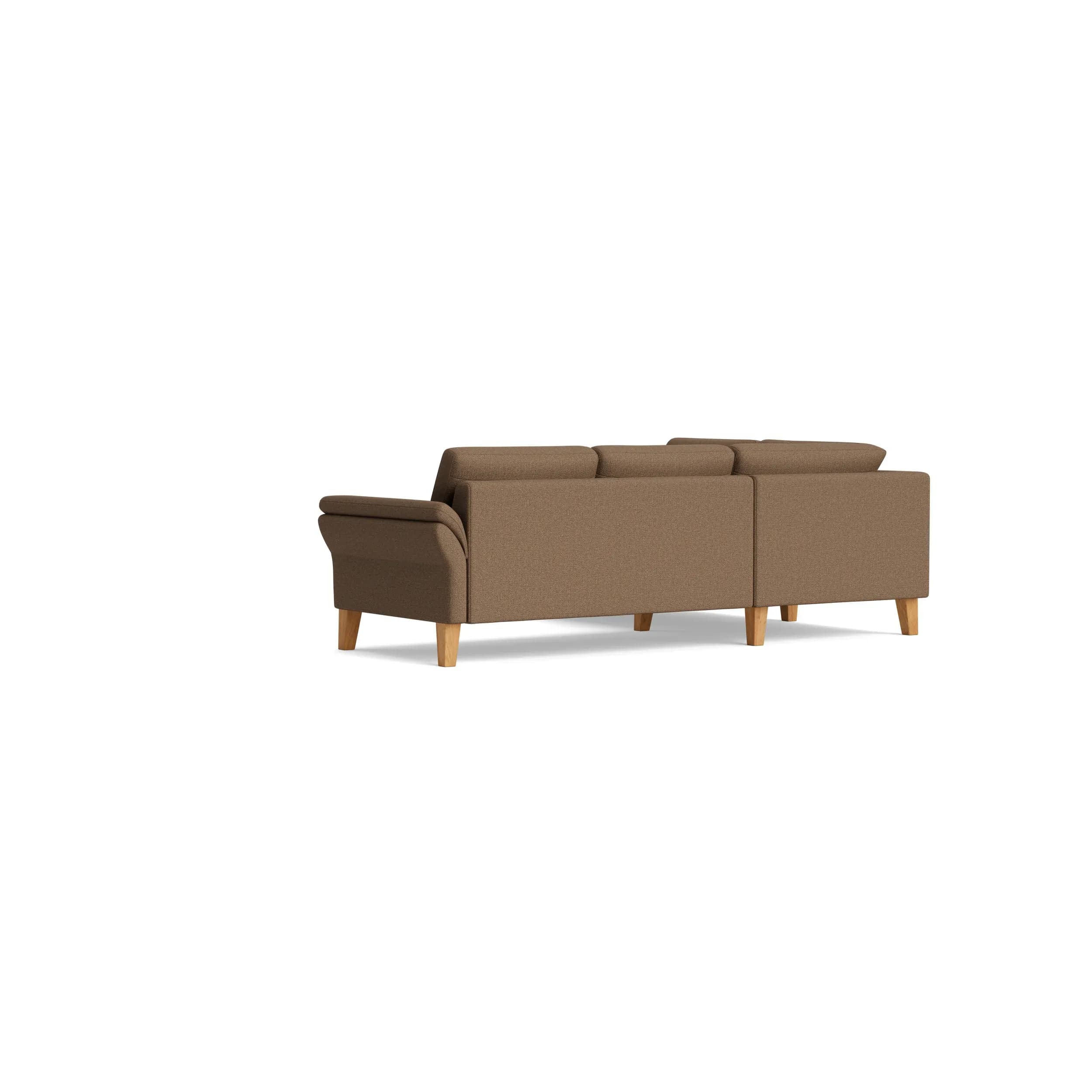 Ecksofa Rockport A - Ecke links mit 2,5-Sitzer inkl. Armlehne klappbar, Stoff, Caramel