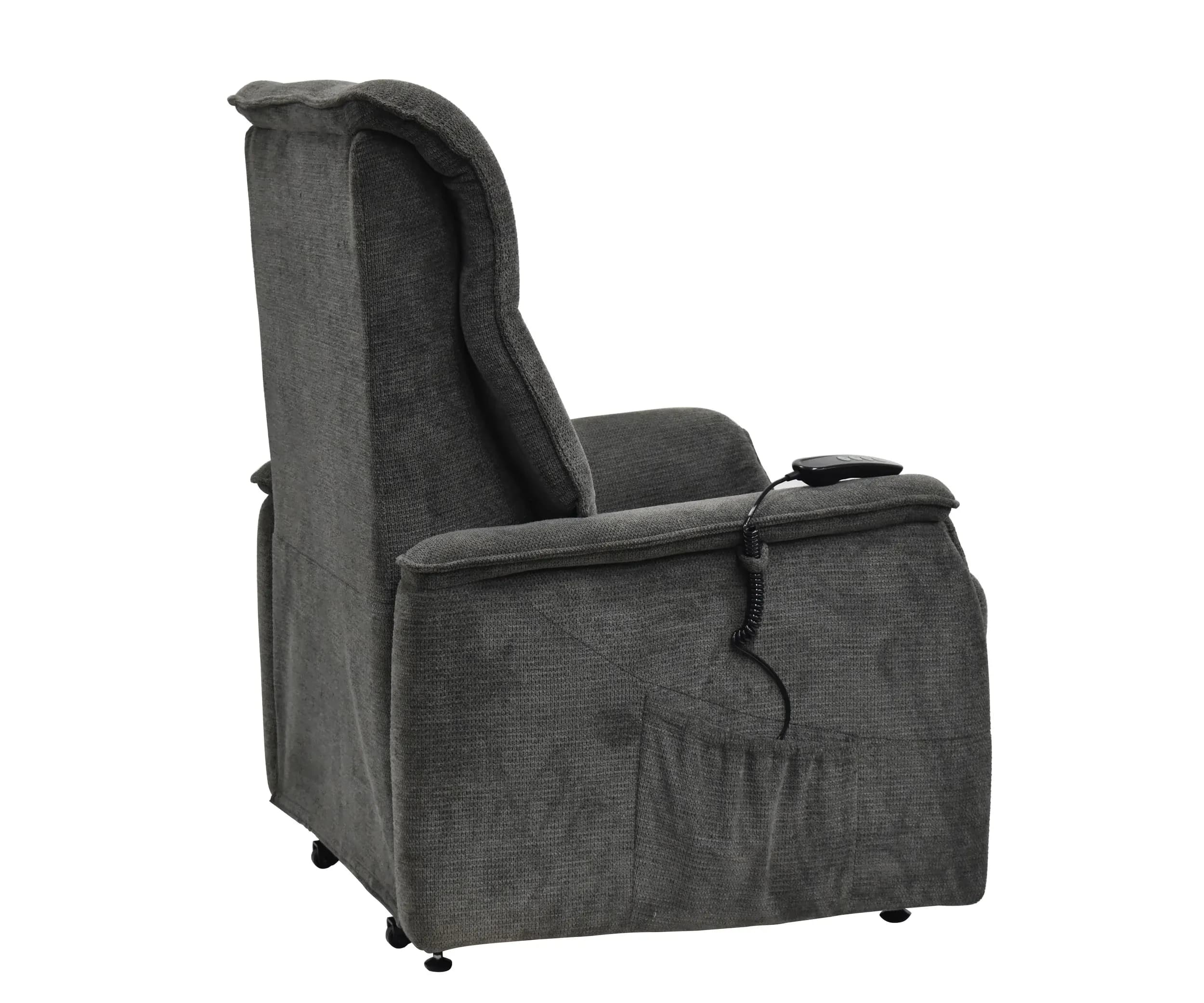 TV-Sessel MIKLAS - Aufstehhilfe, Relaxfunktion, Stoff, Grau