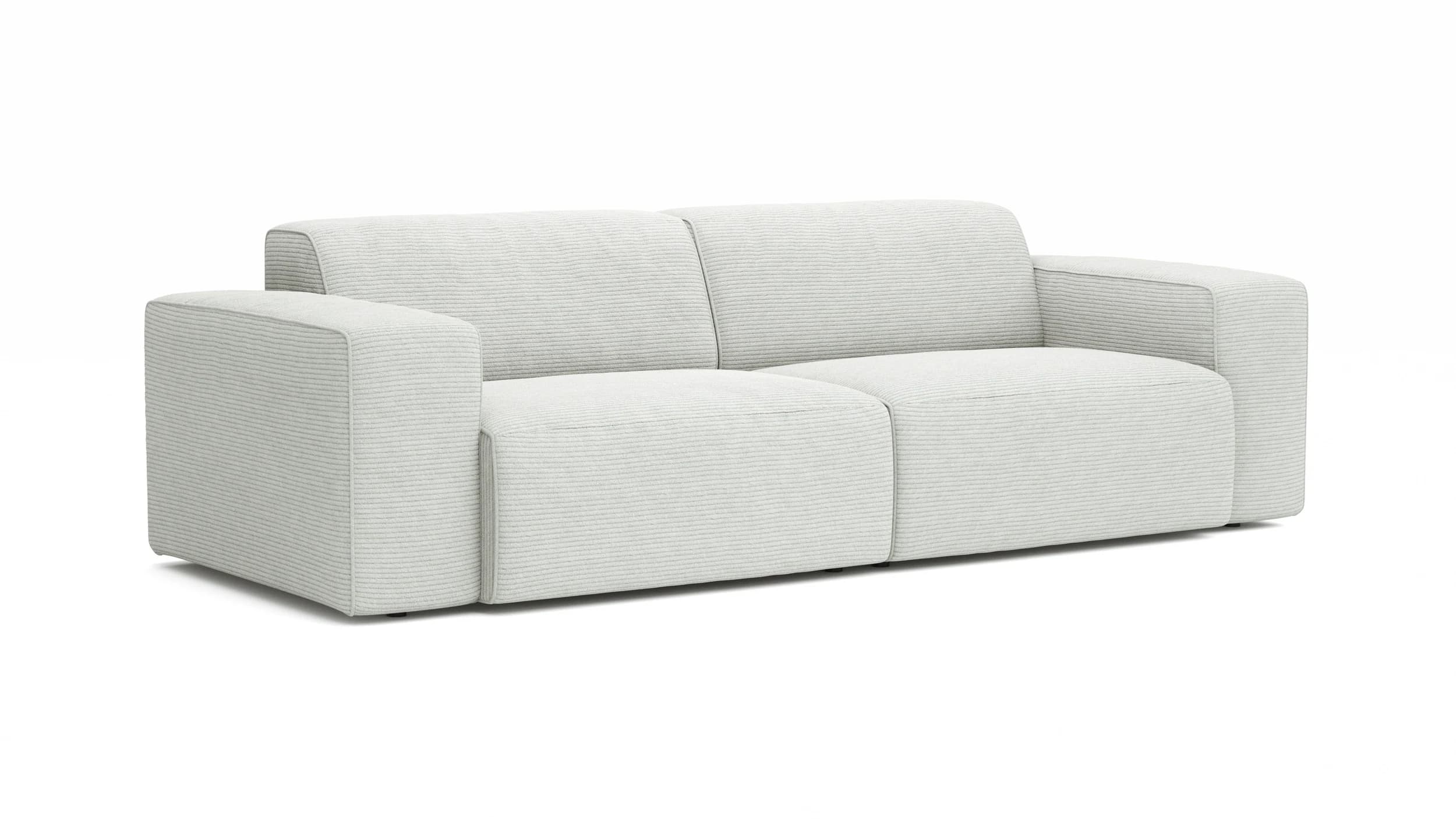 Sofa Elementos - 3-Sitzer XL, Stoff, Weiß