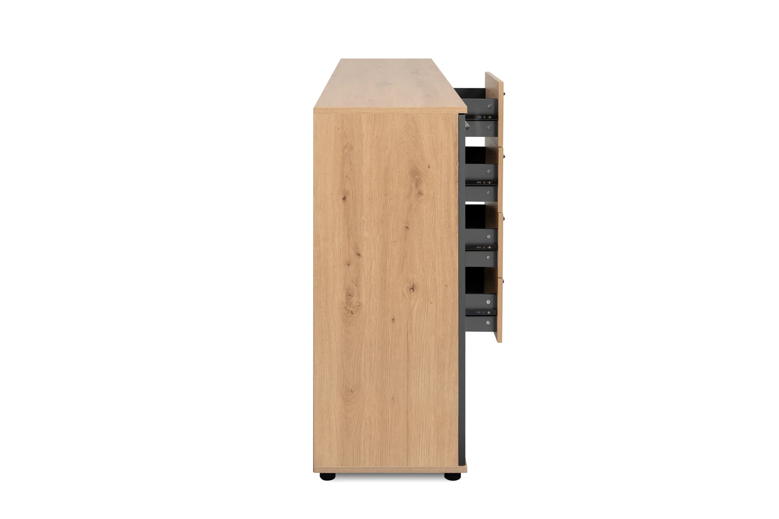 Sideboard- B ca. 160 cm, Eiche Dekor, Beige