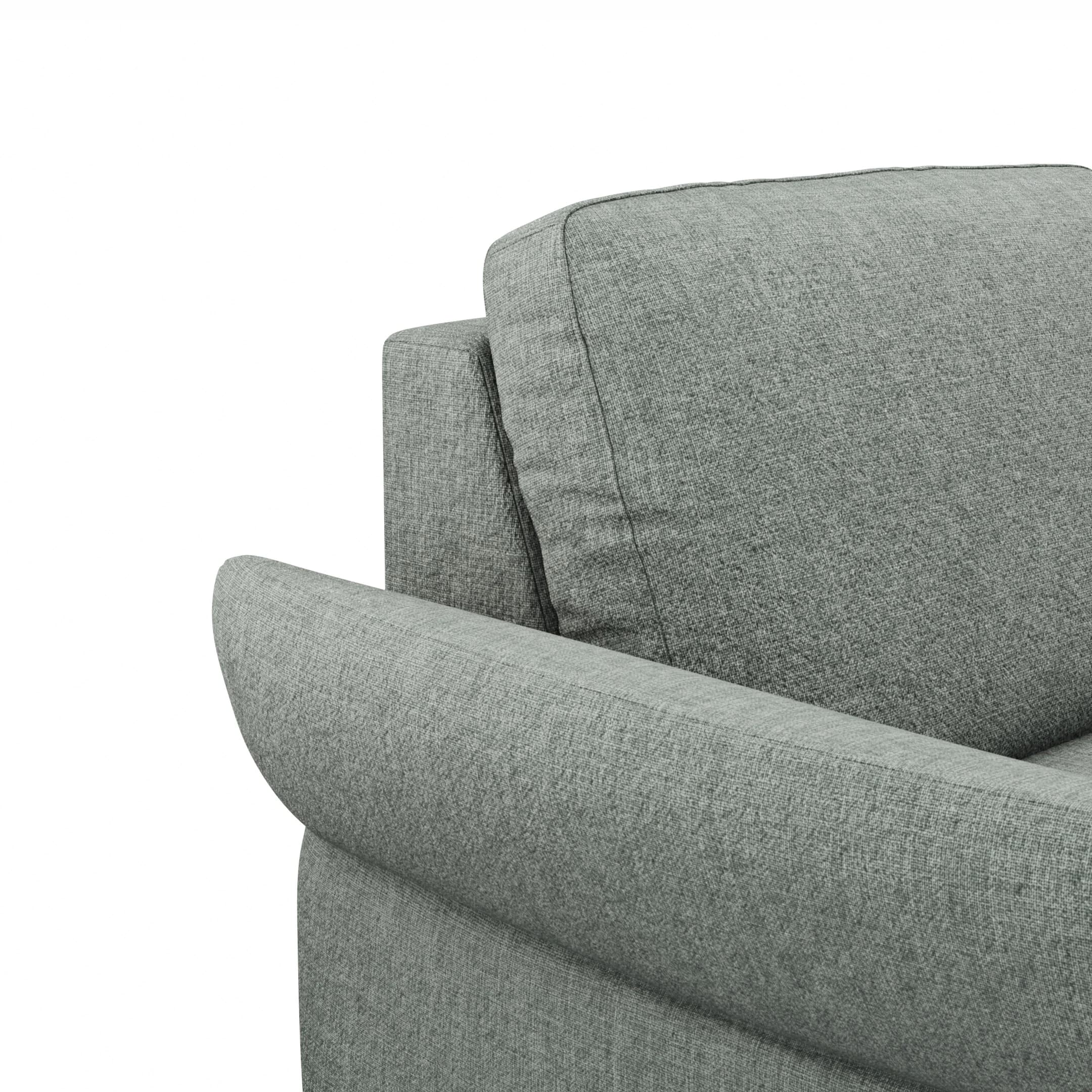 Ecksofa Rockport A - 2,5-Sitzer mit Ecke rechts inkl. Armlehne klappbar, Stoff, Eisblau