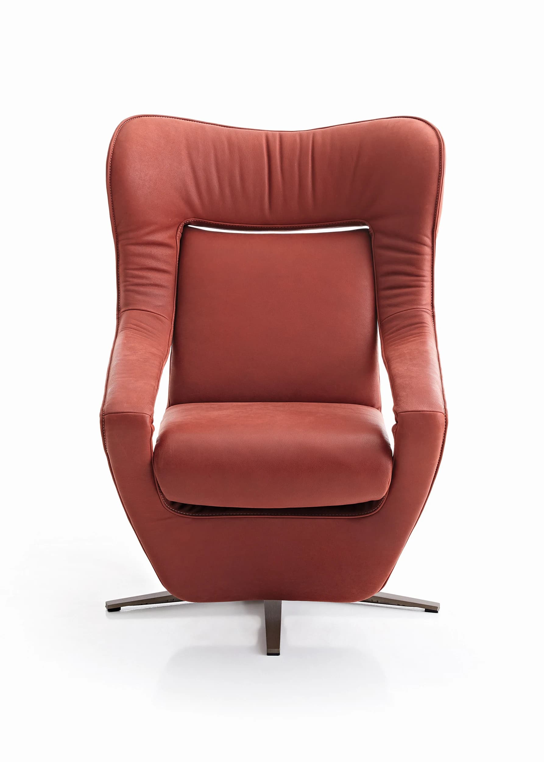 Sessel - Relaxfunktion motorisch, Leder Rot