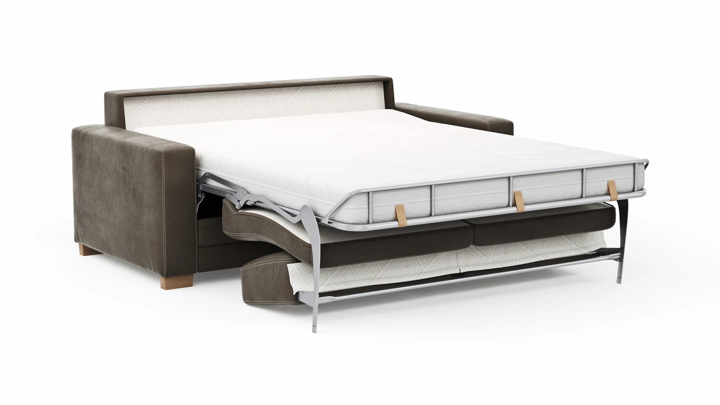 Sofa Lakeville 1 - 2-Sitzer inkl. Schlaffunktion, Stoff, Braun