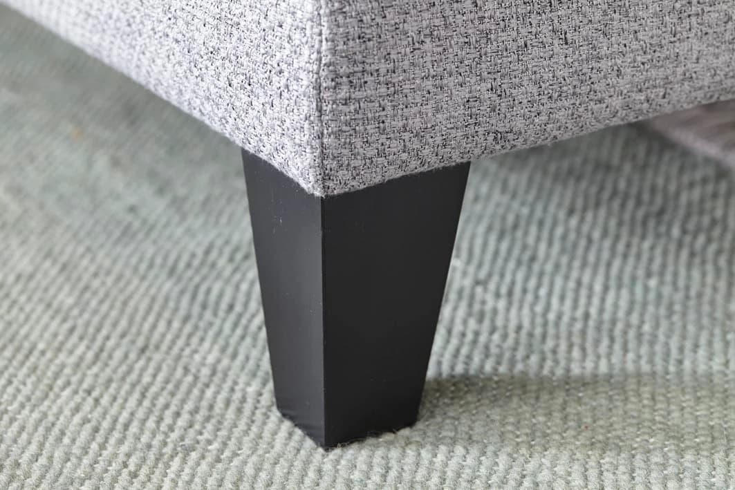 Ecksofa Oviedo - 2,5-Sitzer mit Ecke rechts, Stoff, Grau