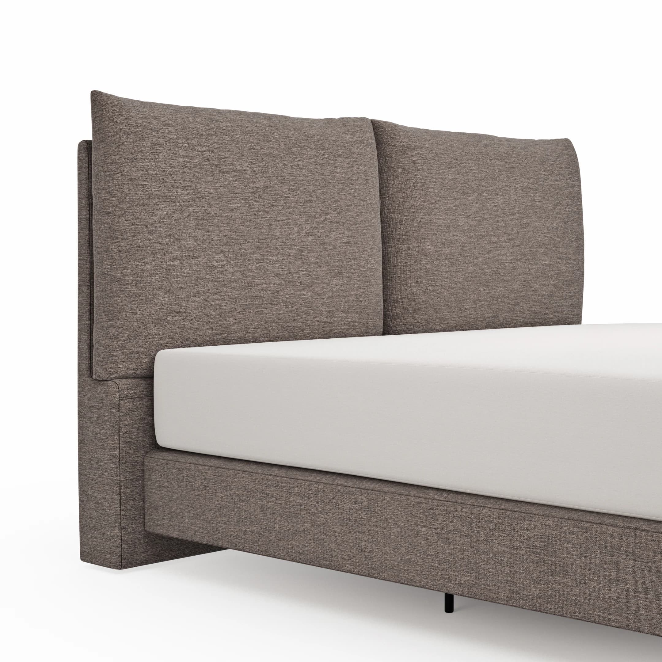Boxspringbett Alpin - Liegefläche 200x200cm, Stoff, Anthrazit