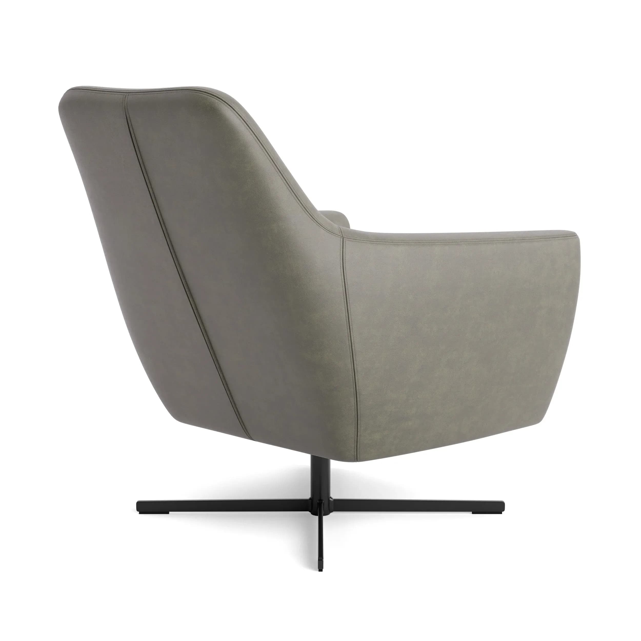 Sessel Noreli - drehbar, Stoff, Rauchbraun