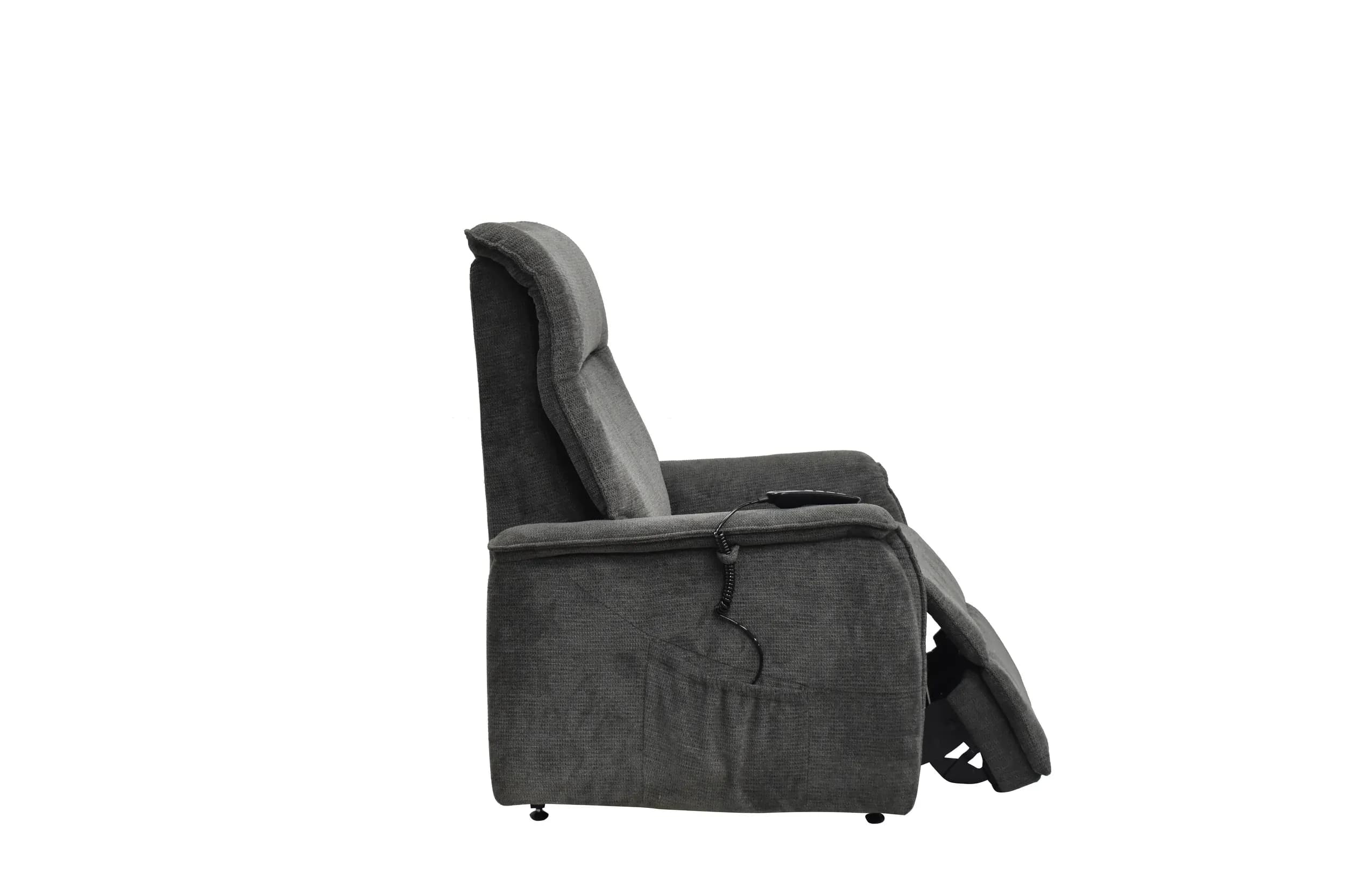 TV-Sessel MIKLAS - Aufstehhilfe, Relaxfunktion, Stoff, Grau