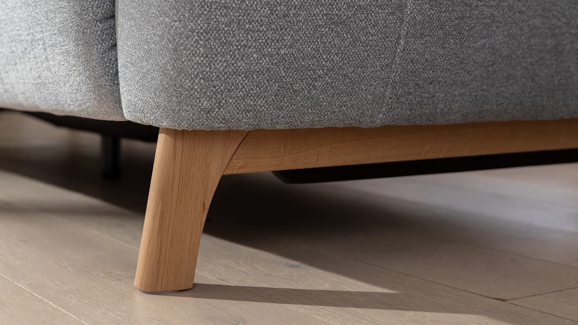 Sofa Nevin - 2,5-Sitzer inkl. Kopfpolsterverstellung, Stoff, Silbergrau