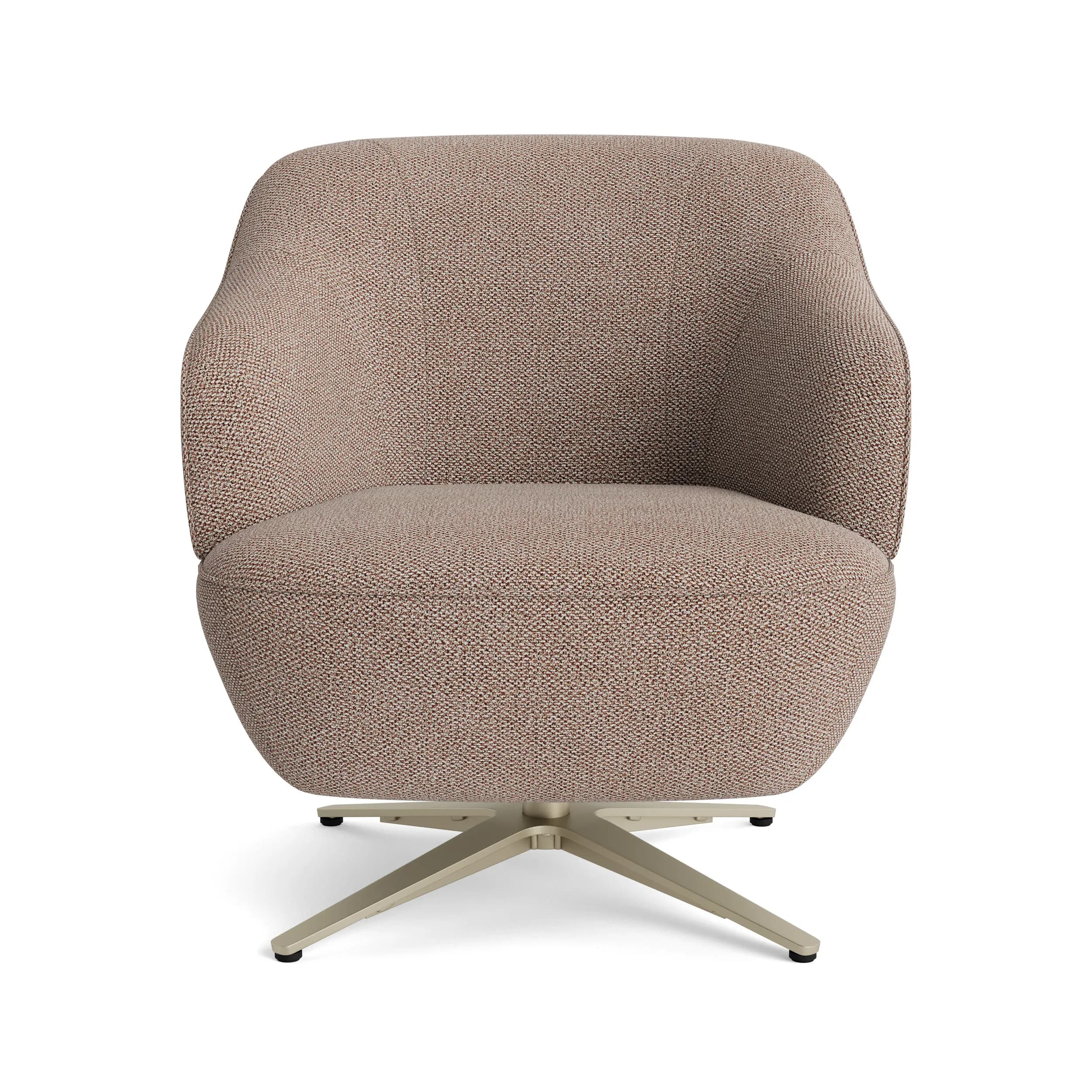 Sessel Burela - drehbar, Stoff, Kupfer