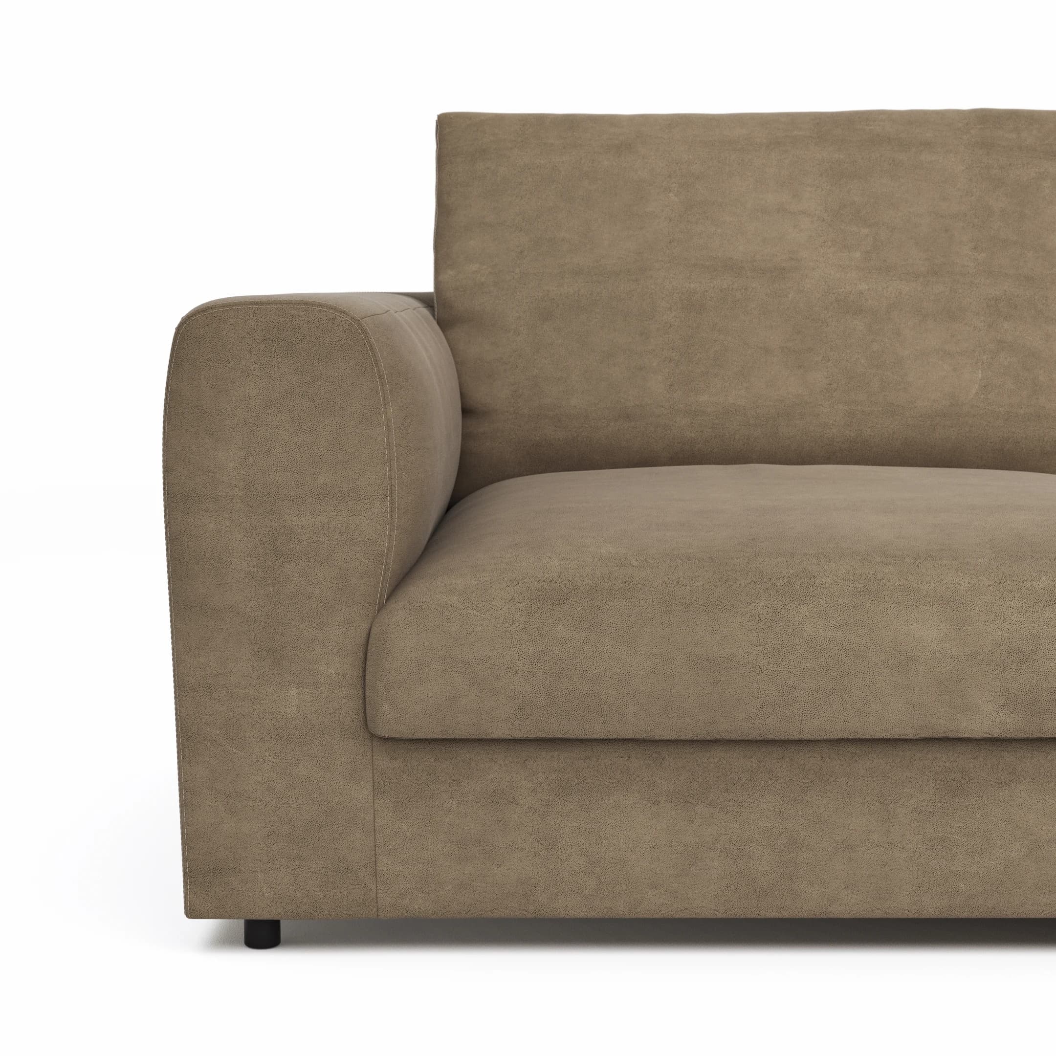 Sofa Stormy - 3-Sitzer, Stoff, Rauchbraun