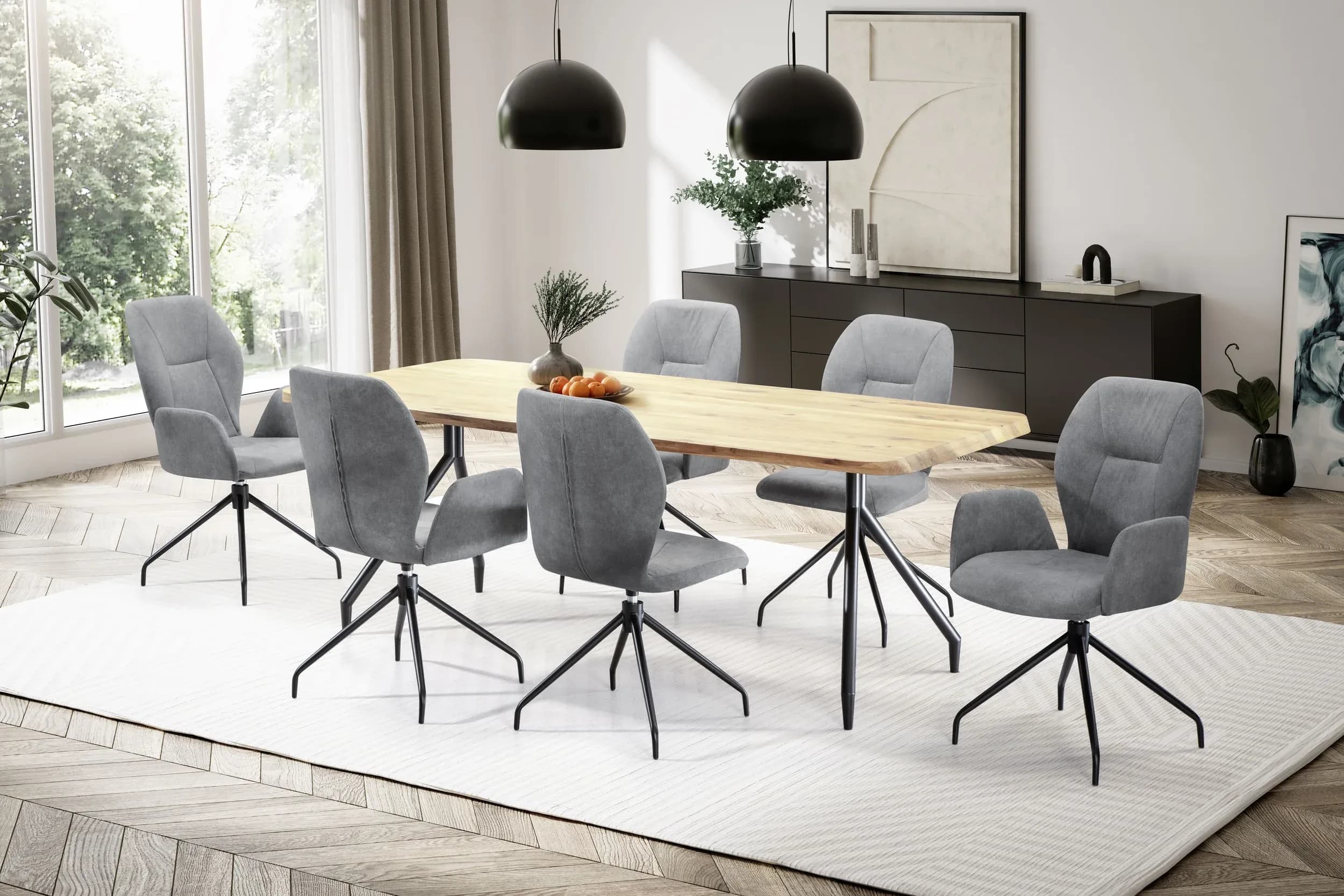 Esstisch - LB ca. 200x100 cm, Wildeiche massiv