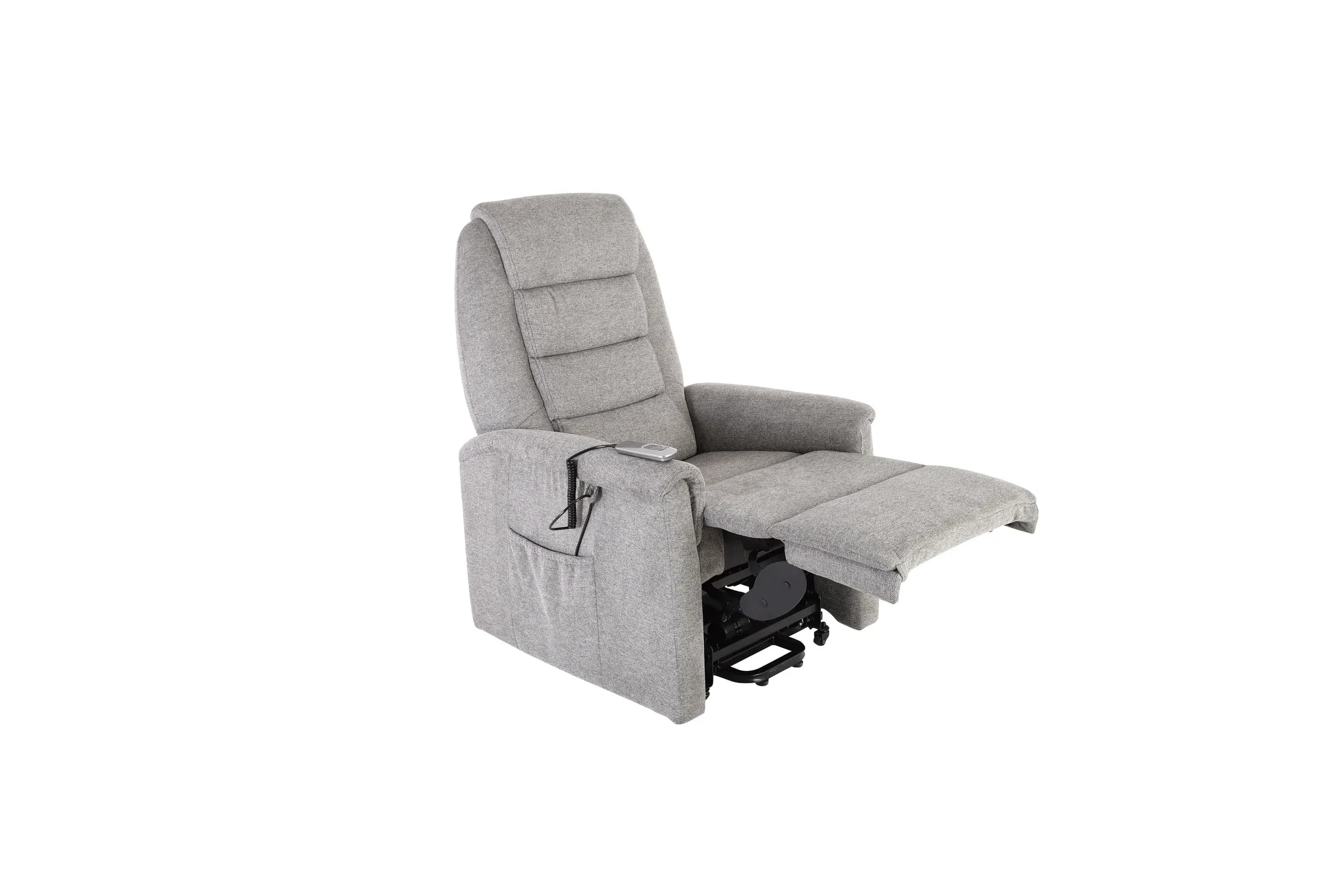 TV-Sessel MYRON - Aufstehhilfe, Relaxfunktion, Stoff, Grau