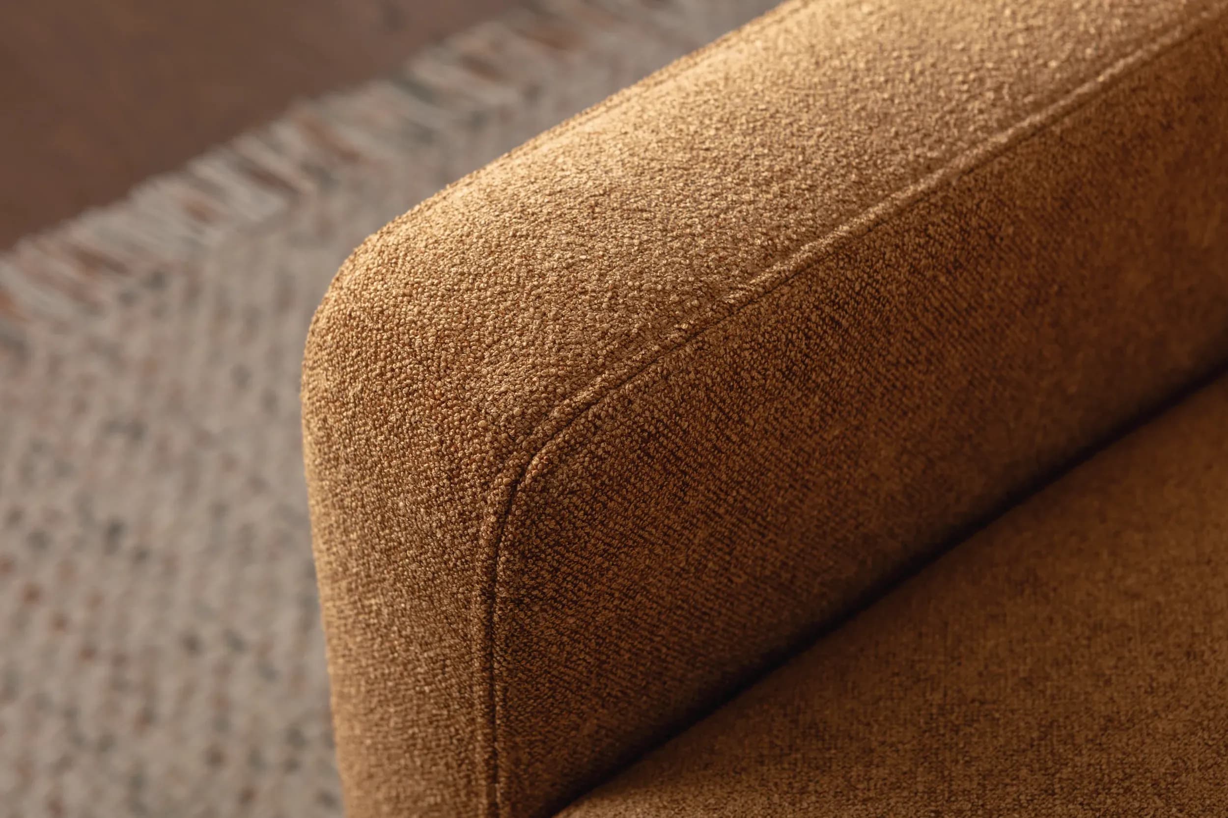 Sofa Lakeville 1 - inkl. Schlaffunktion, Gestell schwarz, Stoff, Senfgelb