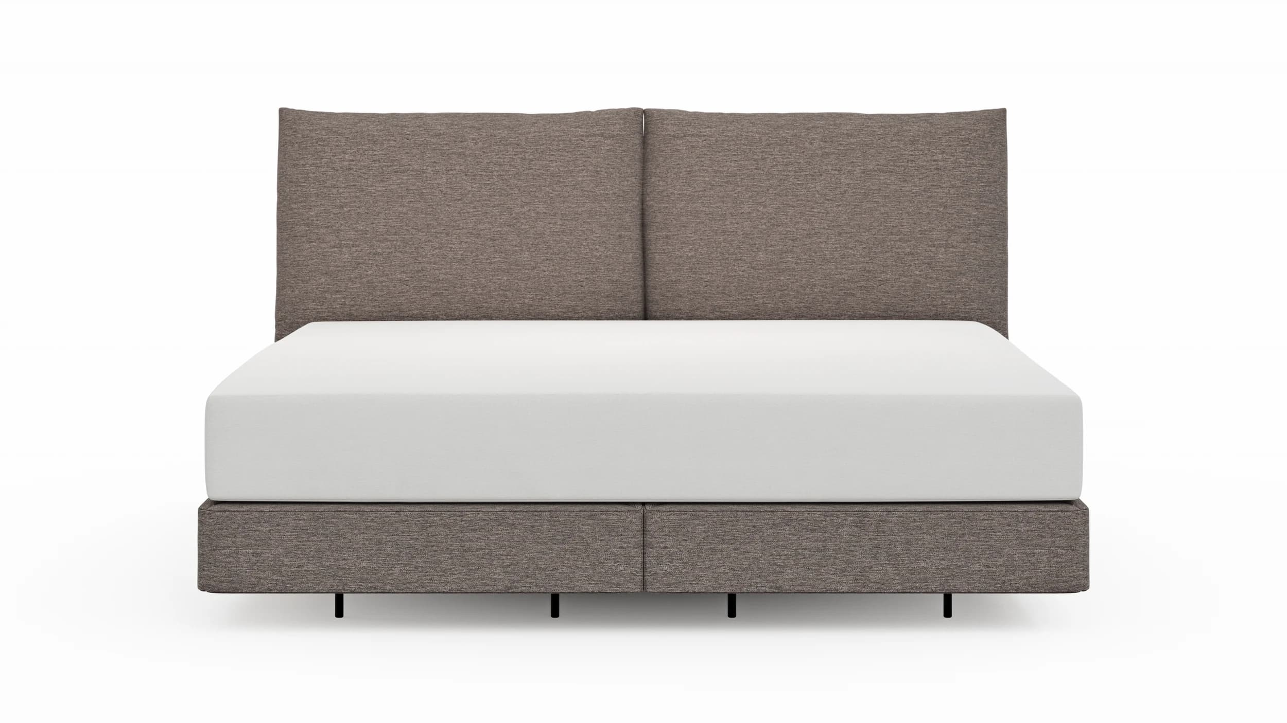 Boxspringbett Alpin - Liegefläche 200x200cm, Stoff, Anthrazit