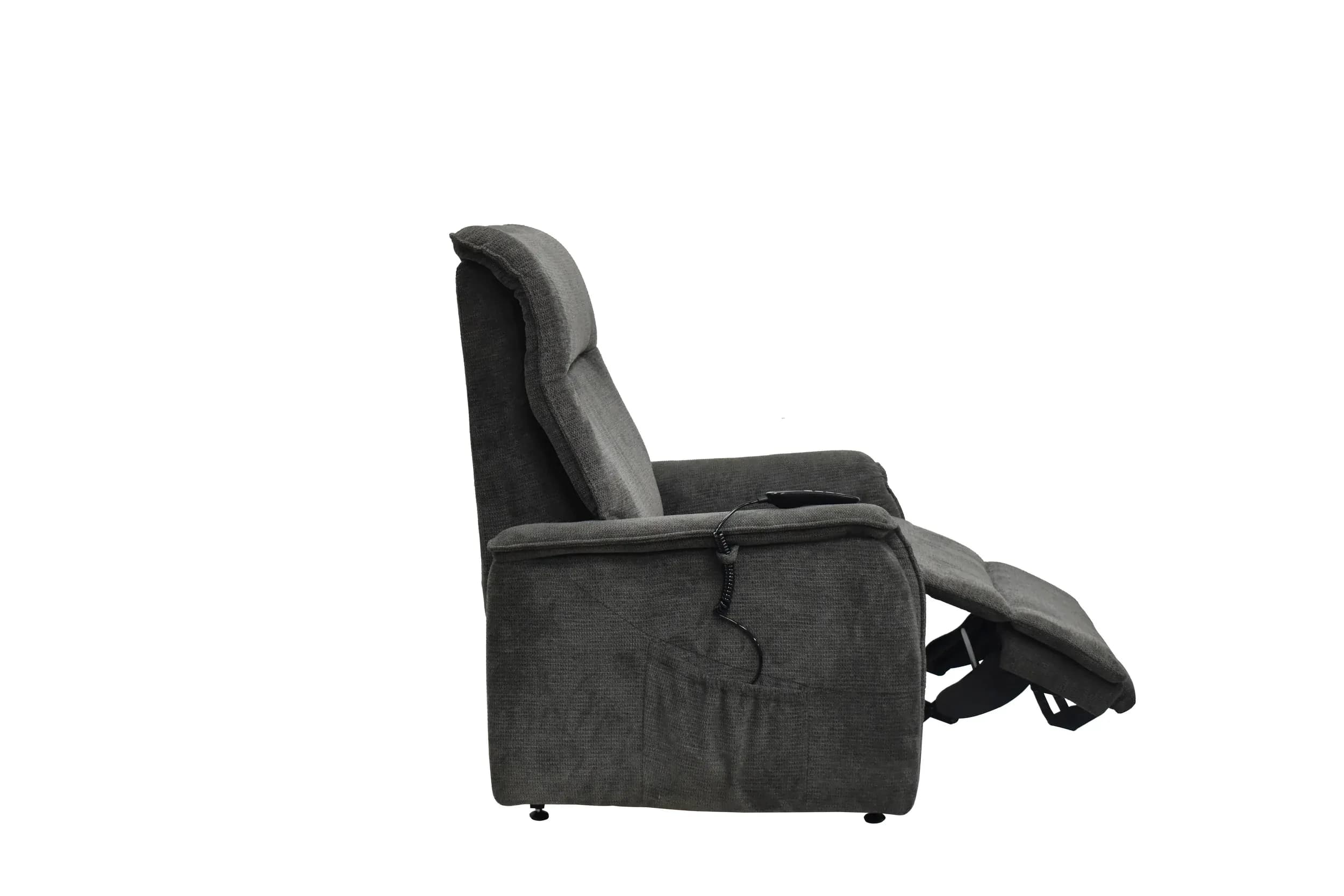 TV-Sessel MIKLAS - Aufstehhilfe, Relaxfunktion, Stoff, Grau