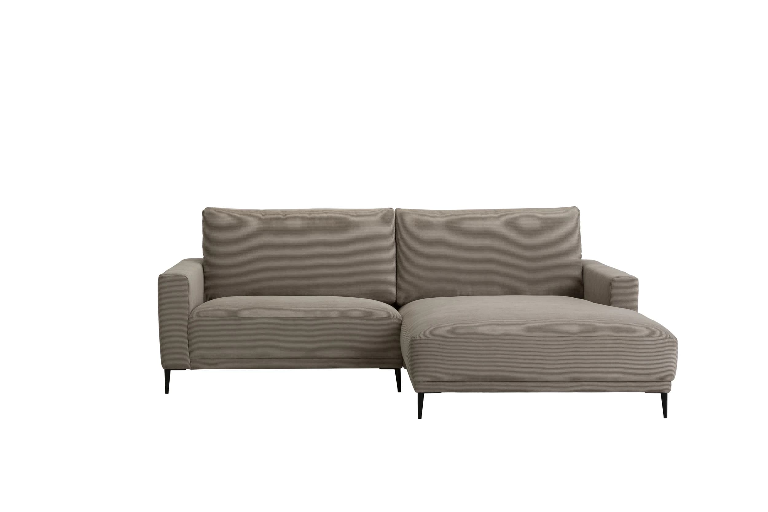 Ecksofa Solero 2.0 - 1,5-Sitzer mit Longchair rechts, Stoff, Sand