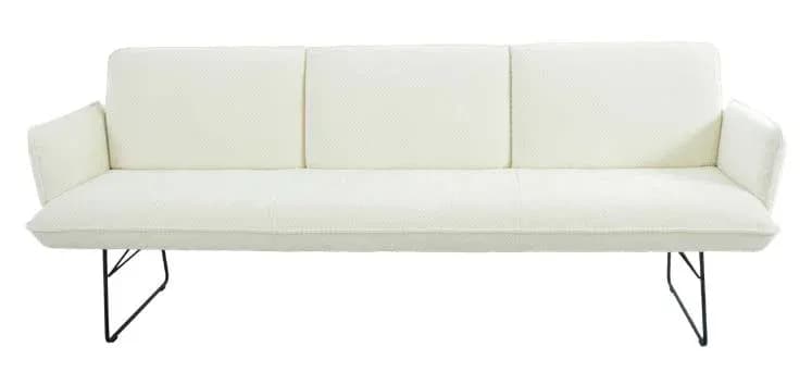 Polsterbank - Breite ca. 232 cm, Stoff, Creme