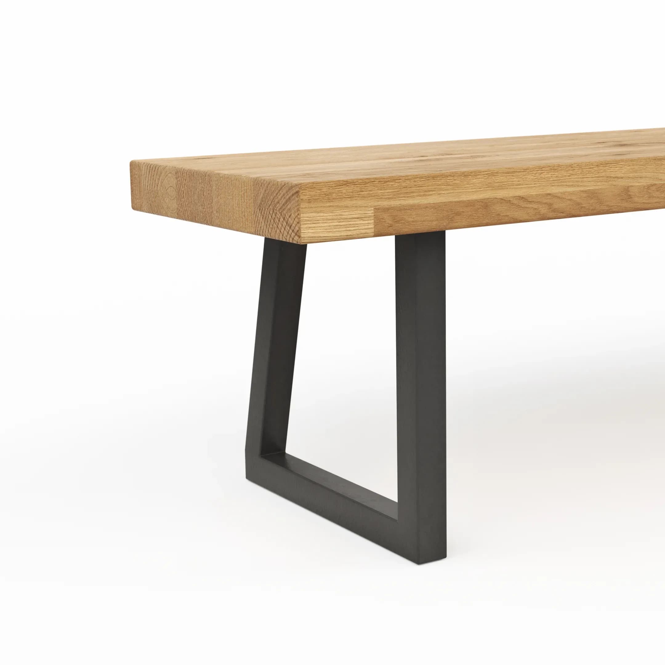 Holzbank Clifton - Breite ca. 220cm, Wildeiche massiv, natur