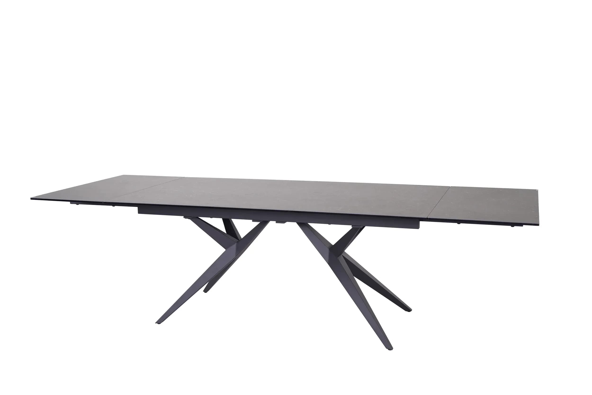 Esstisch MICHELA - ausziehbar, LB ca. 180x95 cm, Glaskeramik, Dunkelgrau