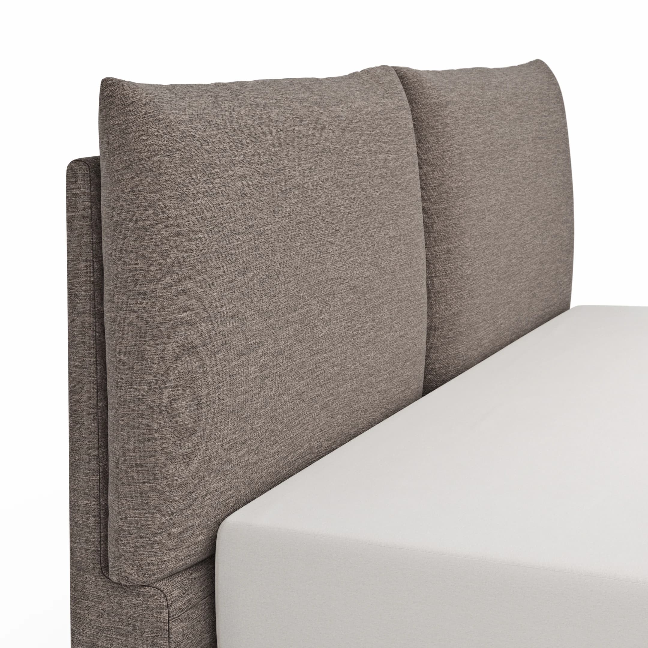 Boxspringbett Alpin - Liegefläche 200x200cm, Stoff, Anthrazit