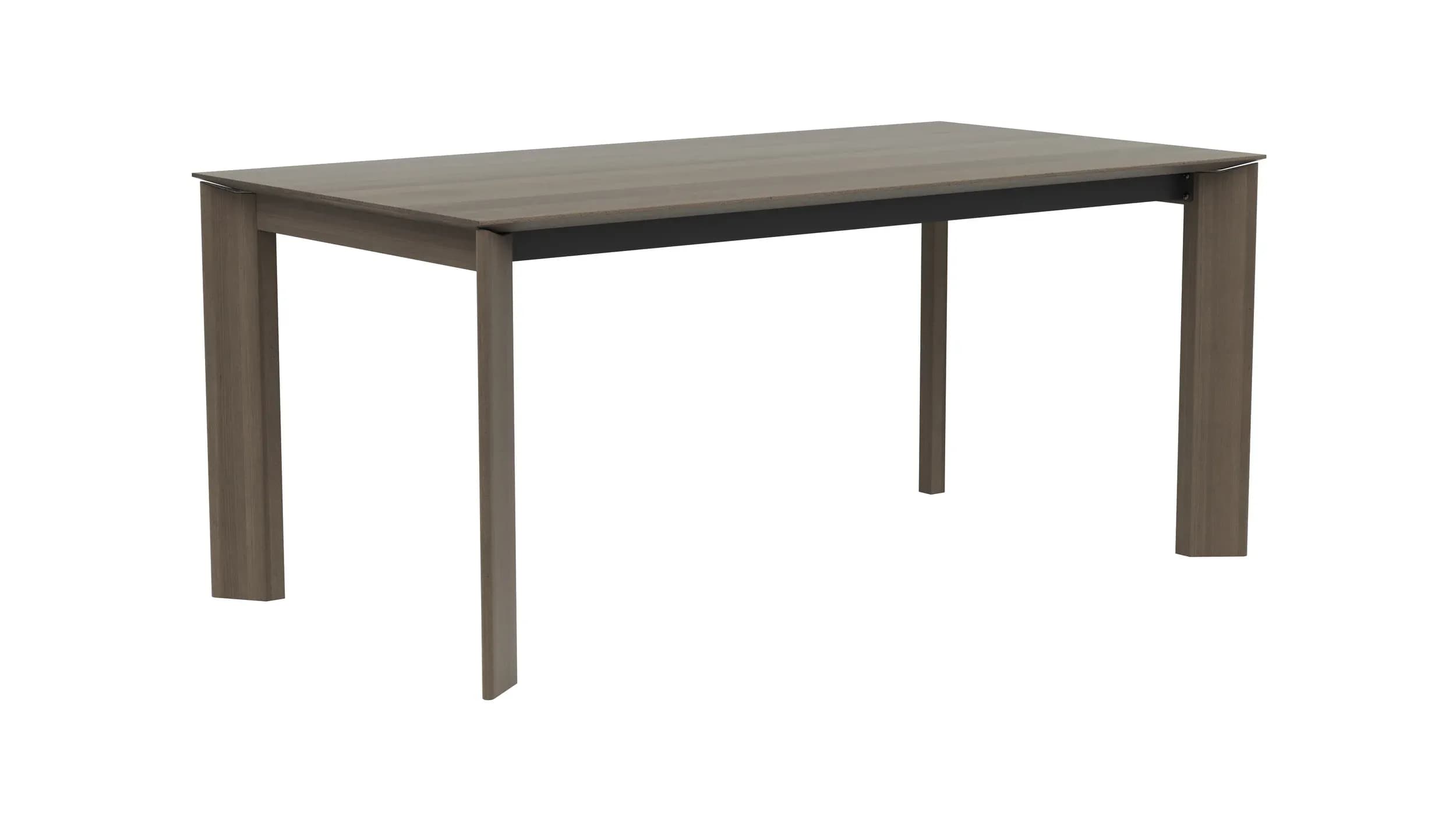 Esstisch Saratoga - ausziehbar, LB ca. 180x95 cm, Buche massiv, silbergrau geölt