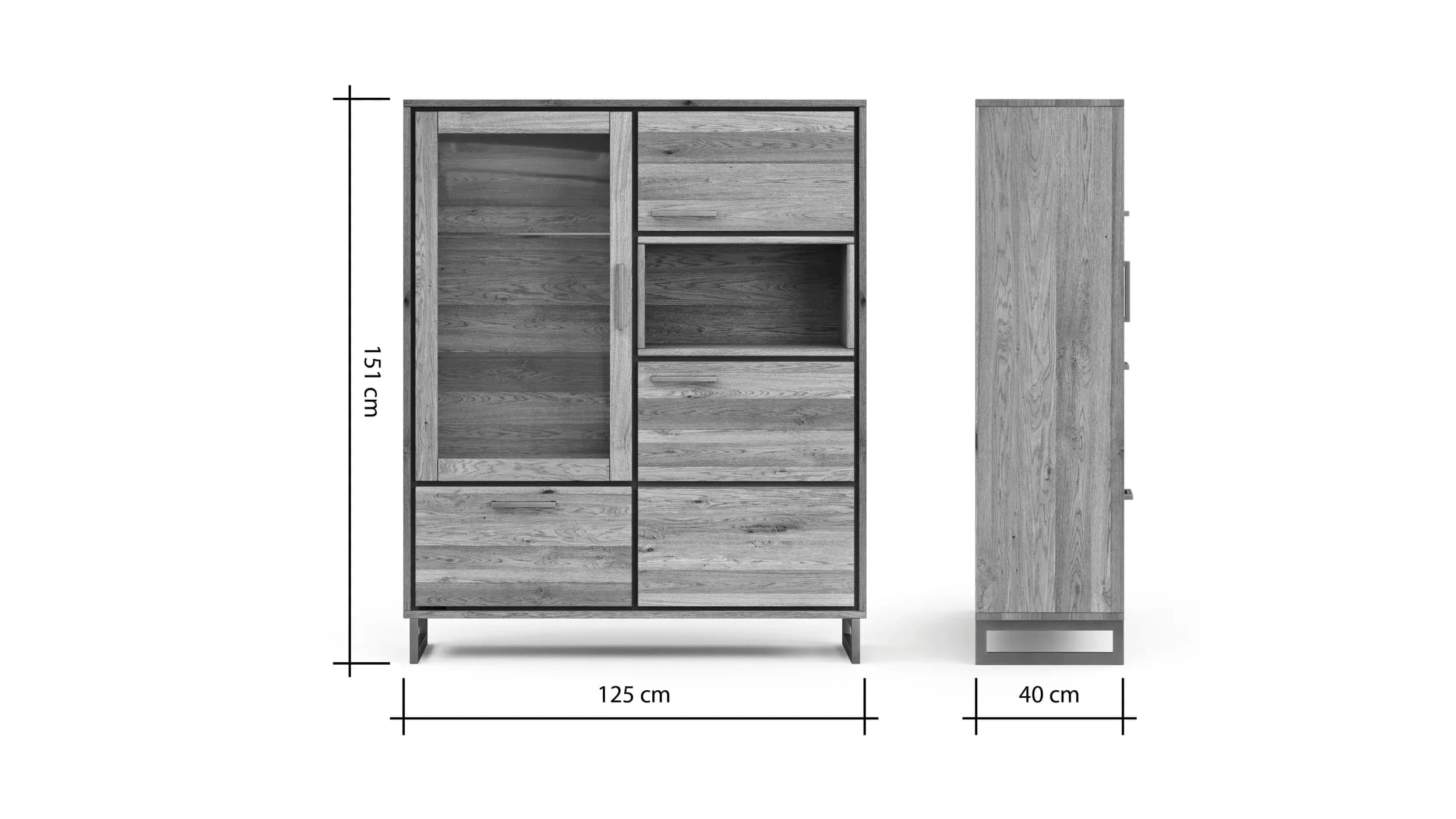 Wandboard Farmingdale - Eiche massiv, legno