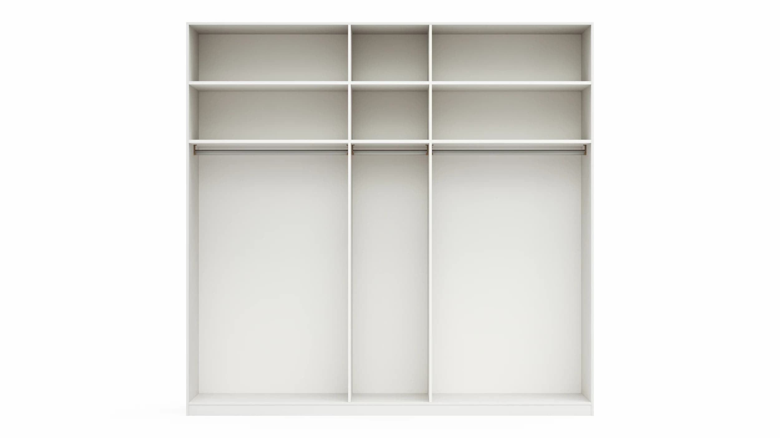 Drehtürenschrank Viana - B. ca. 250 cm, Lack, Weiß