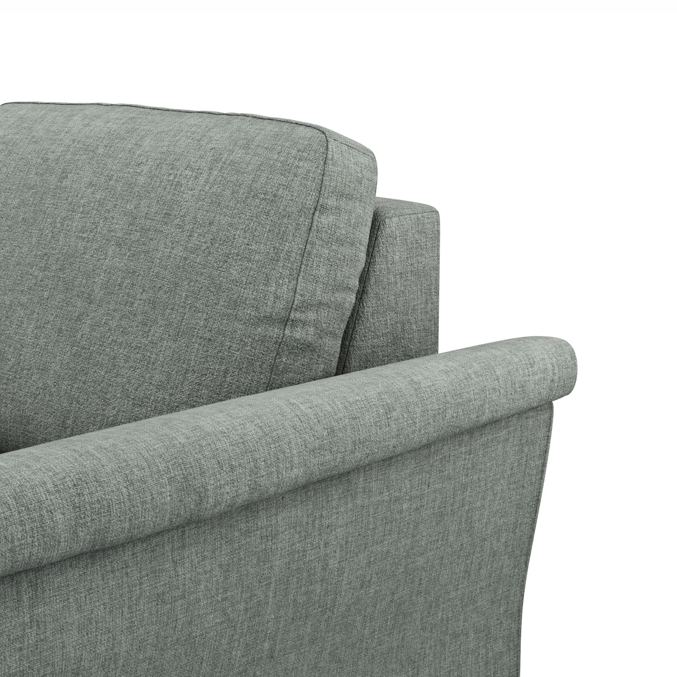 Ecksofa Rockport A - Ecke links mit 2,5-Sitzer inkl. Relaxfunktion (motorisch), Stoff, Grau