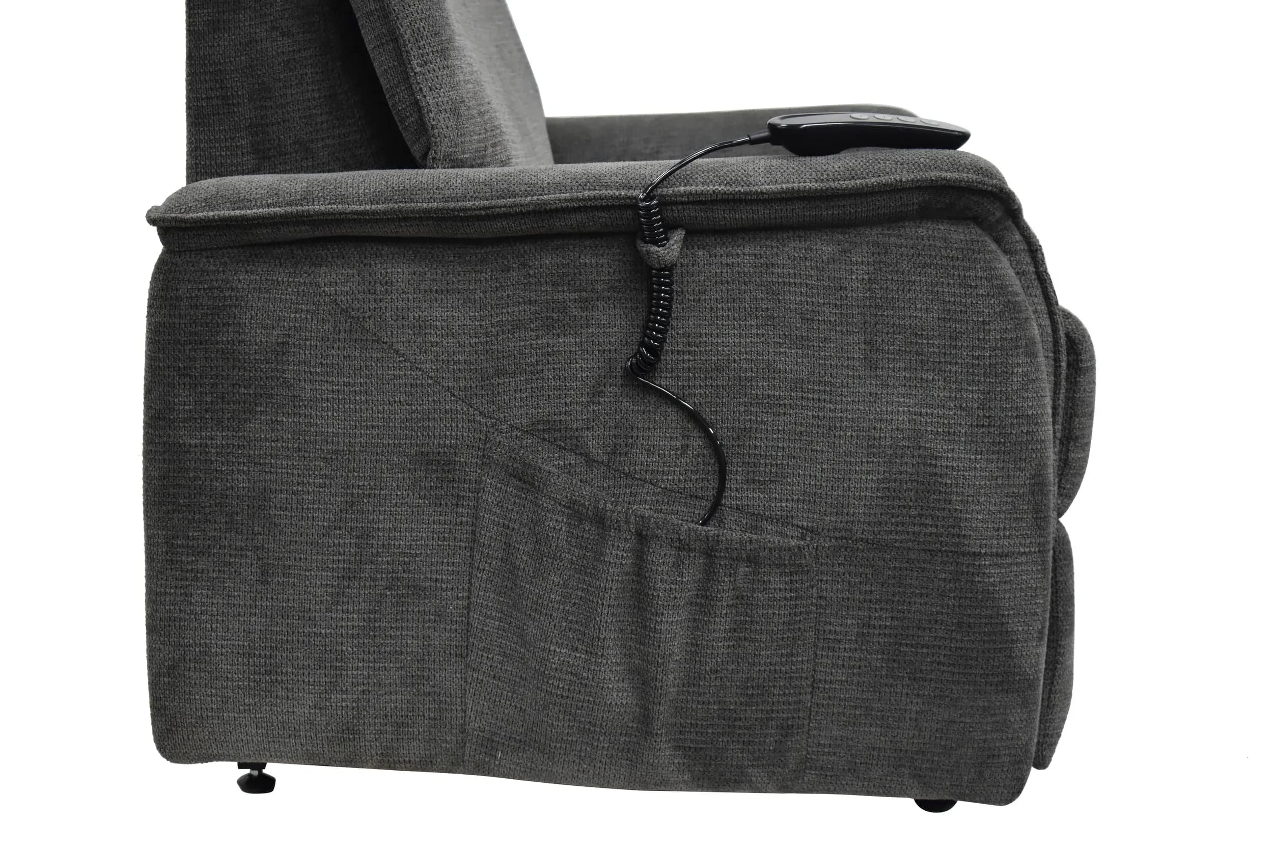 TV-Sessel MIKLAS - Aufstehhilfe, Relaxfunktion, Stoff, Grau