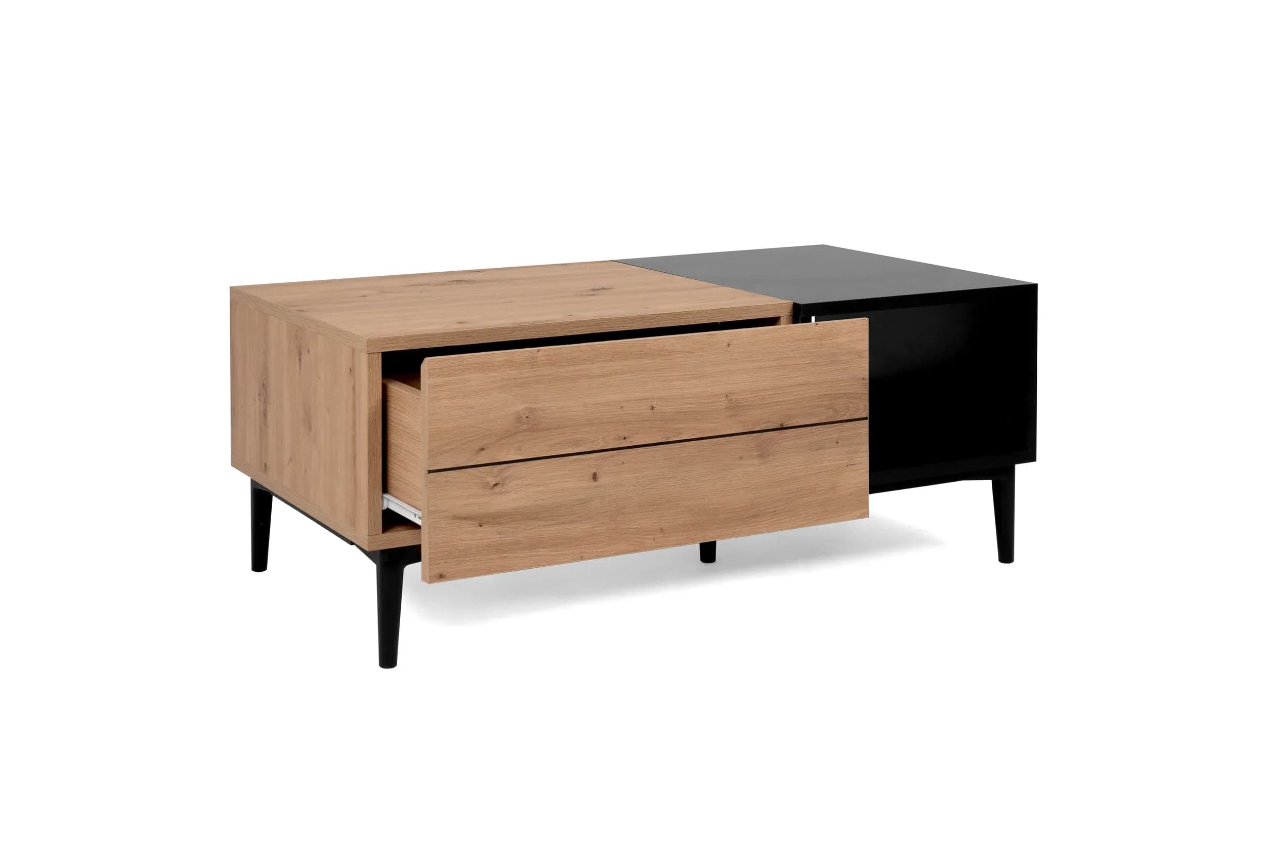 Couchtisch- LB ca. 100x55 cm, Vintage Dekor, Schwarz