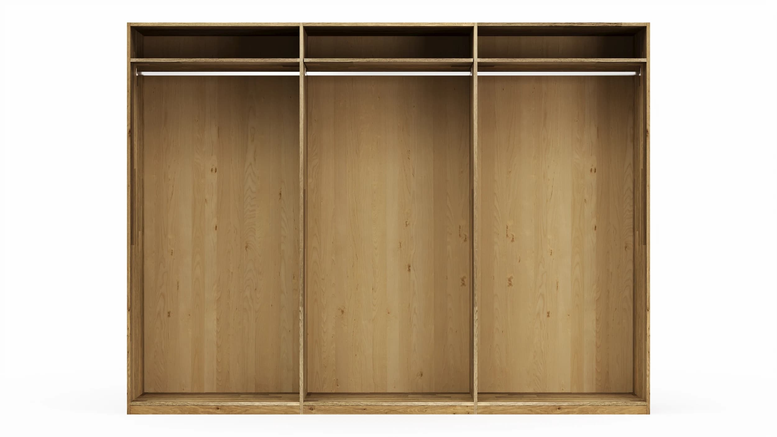 Drehtürenschrank Baltimore - B ca. 292 cm, Wildeiche massiv, natur geölt