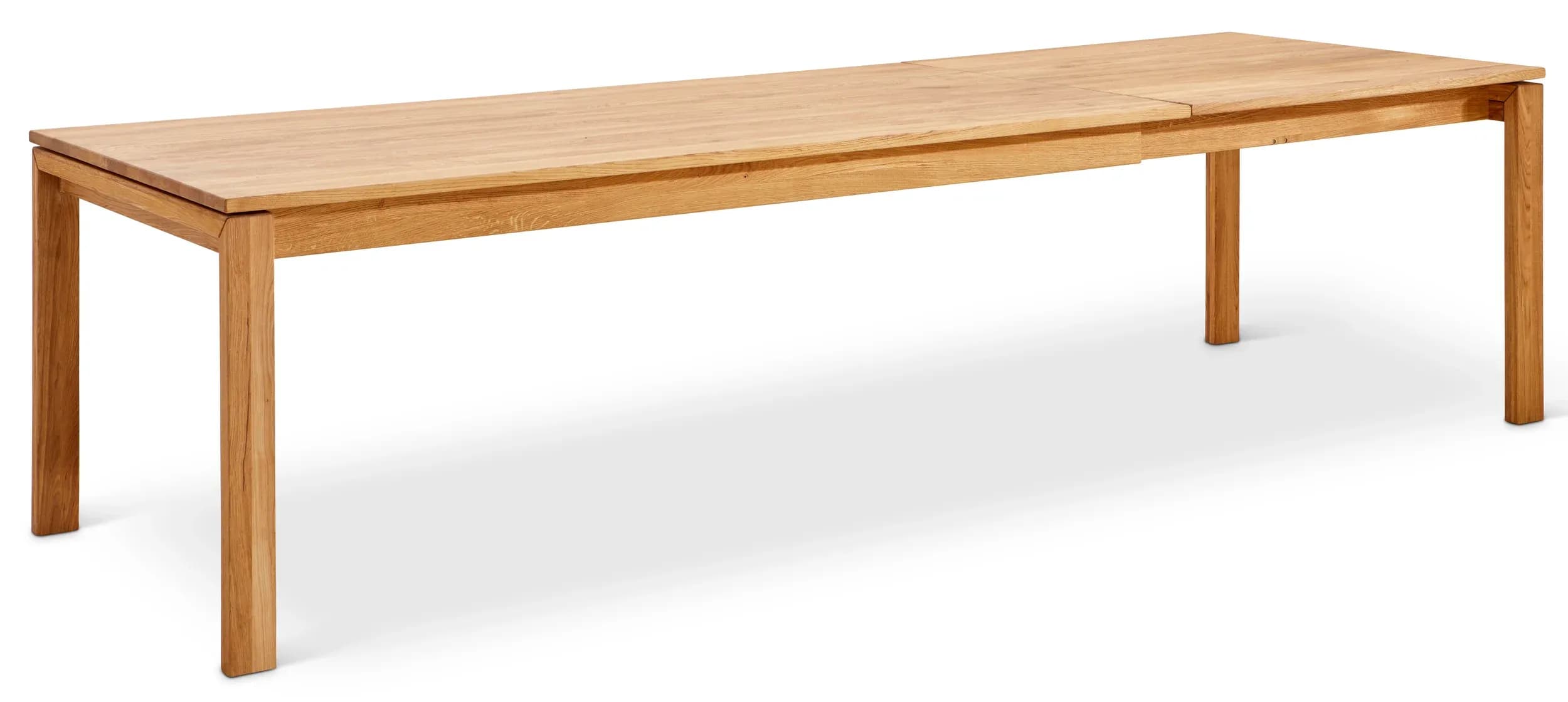 Esstisch Farmingdale - ausziehbar, Platte mit gerader Kante, LB ca. 200x90 cm, Eiche massiv, natur geölt