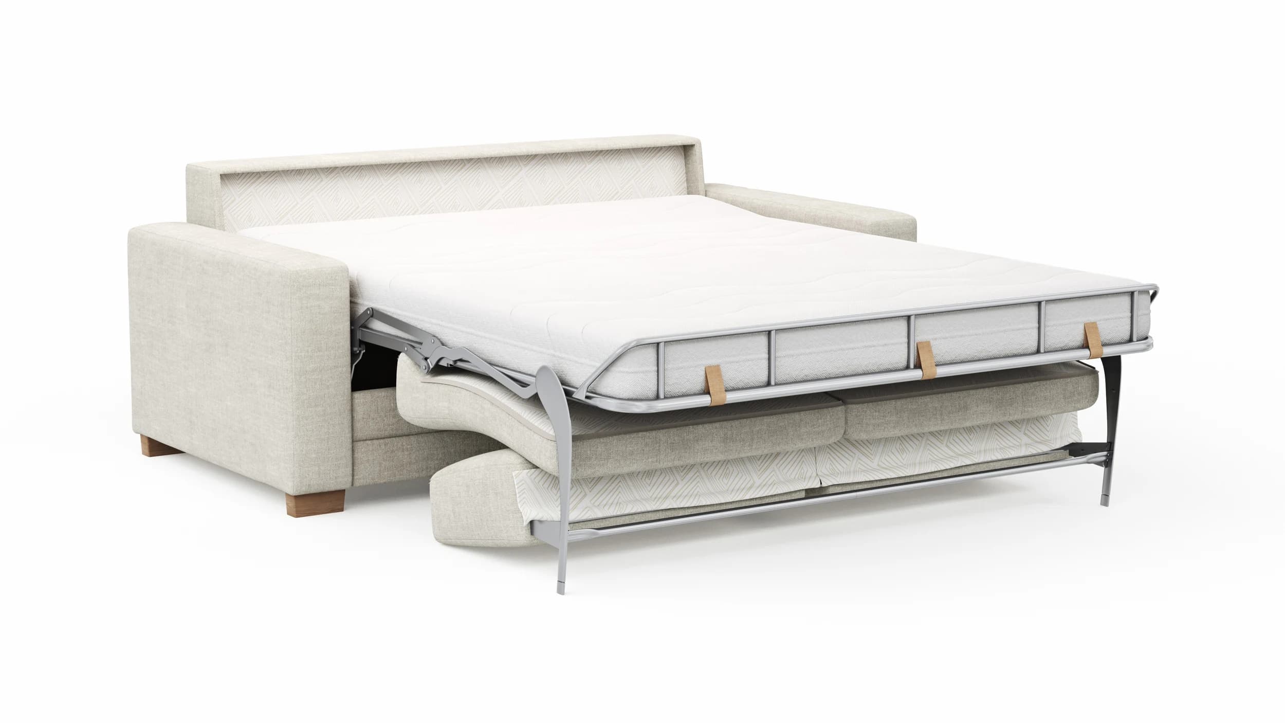 Sofa Lakeville 1 - 2-Sitzer inkl. Schlaffunktion, Stoff, Natur
