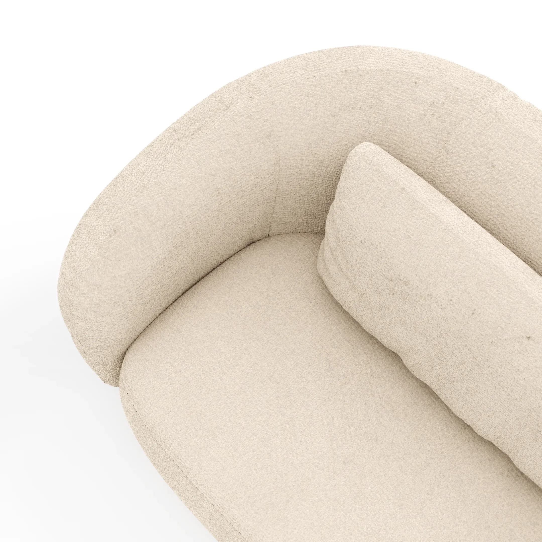 Sofa Karasu - 3-Sitzer, Stoff, Natur