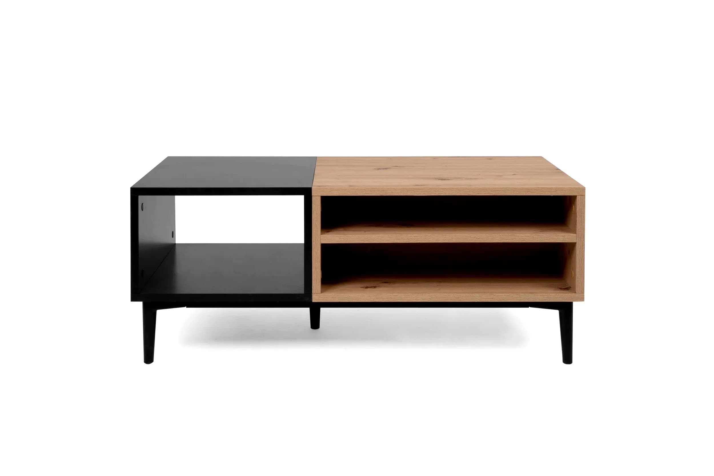 Couchtisch- LB ca. 100x55 cm, Vintage Dekor, Schwarz