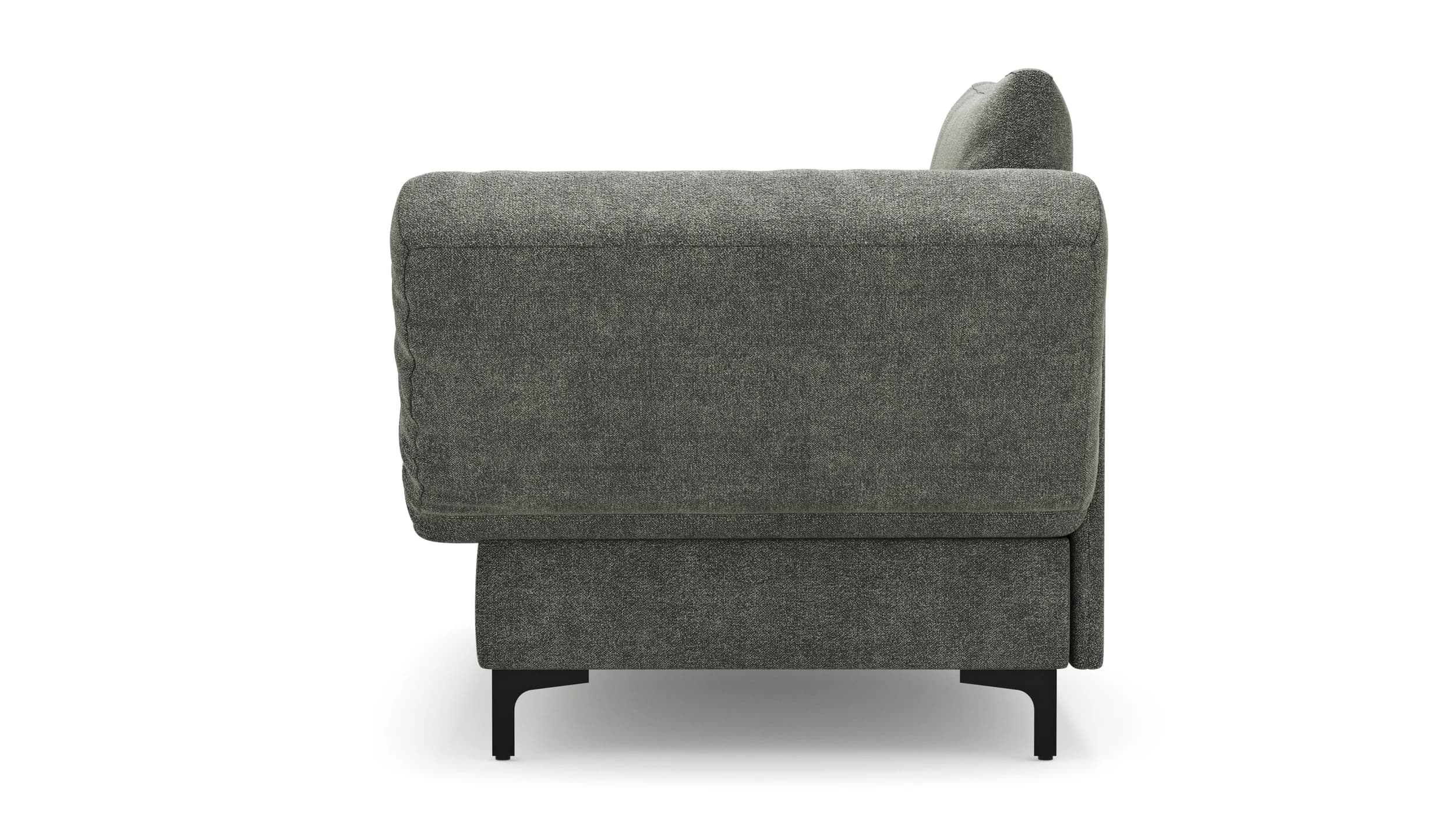 Schlafsofa Verano - Ausrichtung rechts inkl. Schlaffunktion und Bettkasten, Stoff, Grün