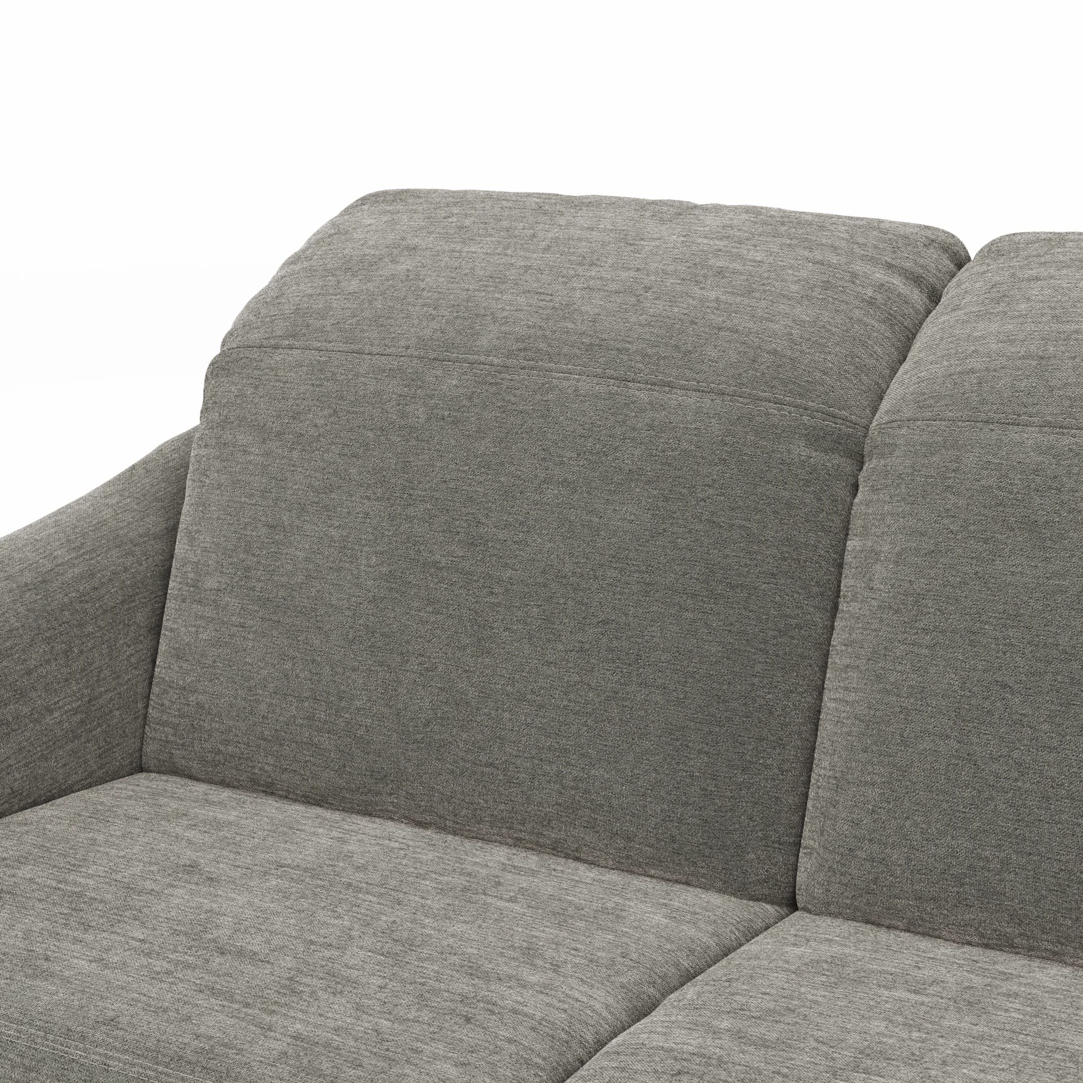 Sofa Canterbury - Recamiere links, Stoff, Silbergrau