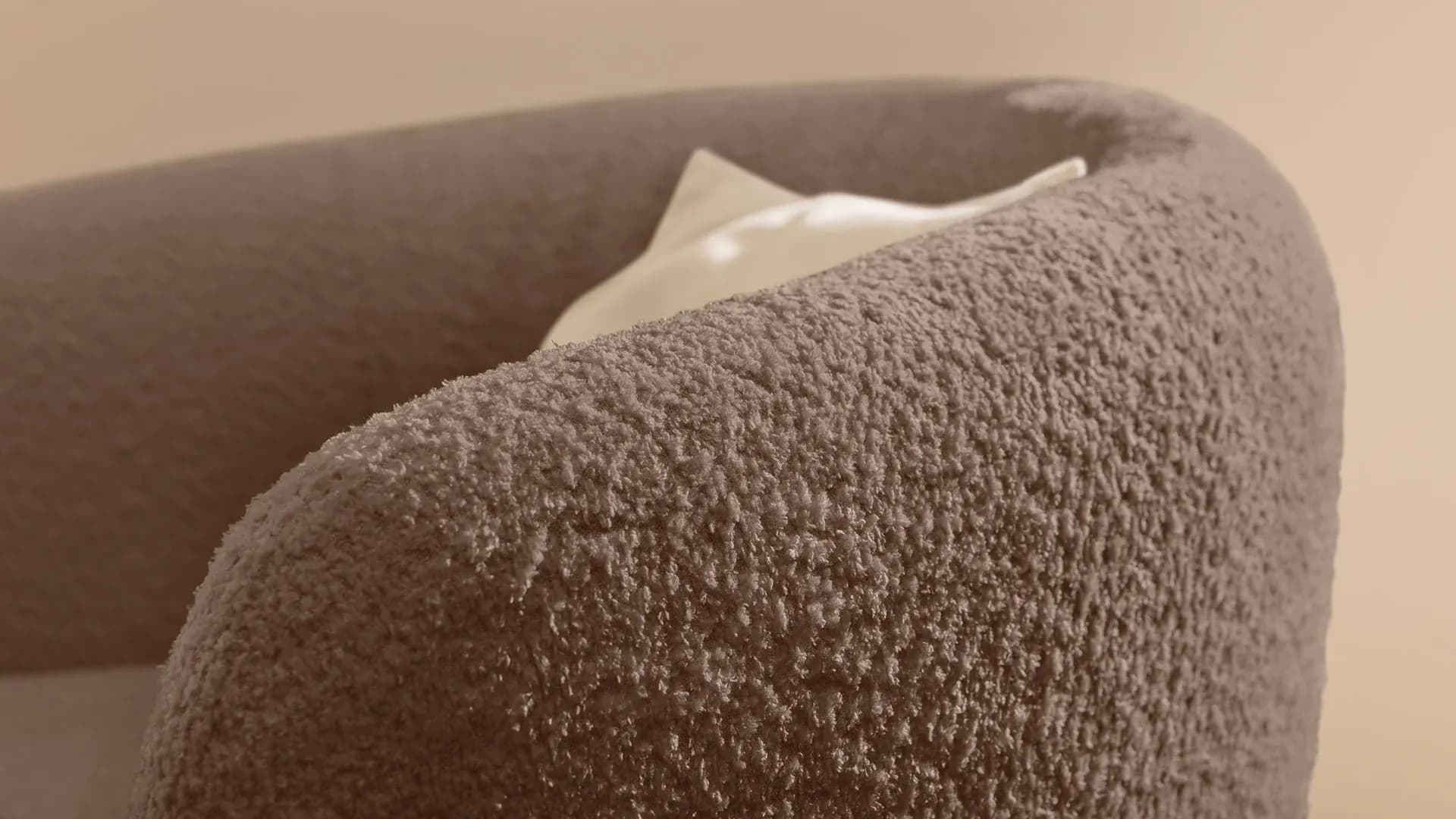 Sessel Karasu - Stoff, Taupe