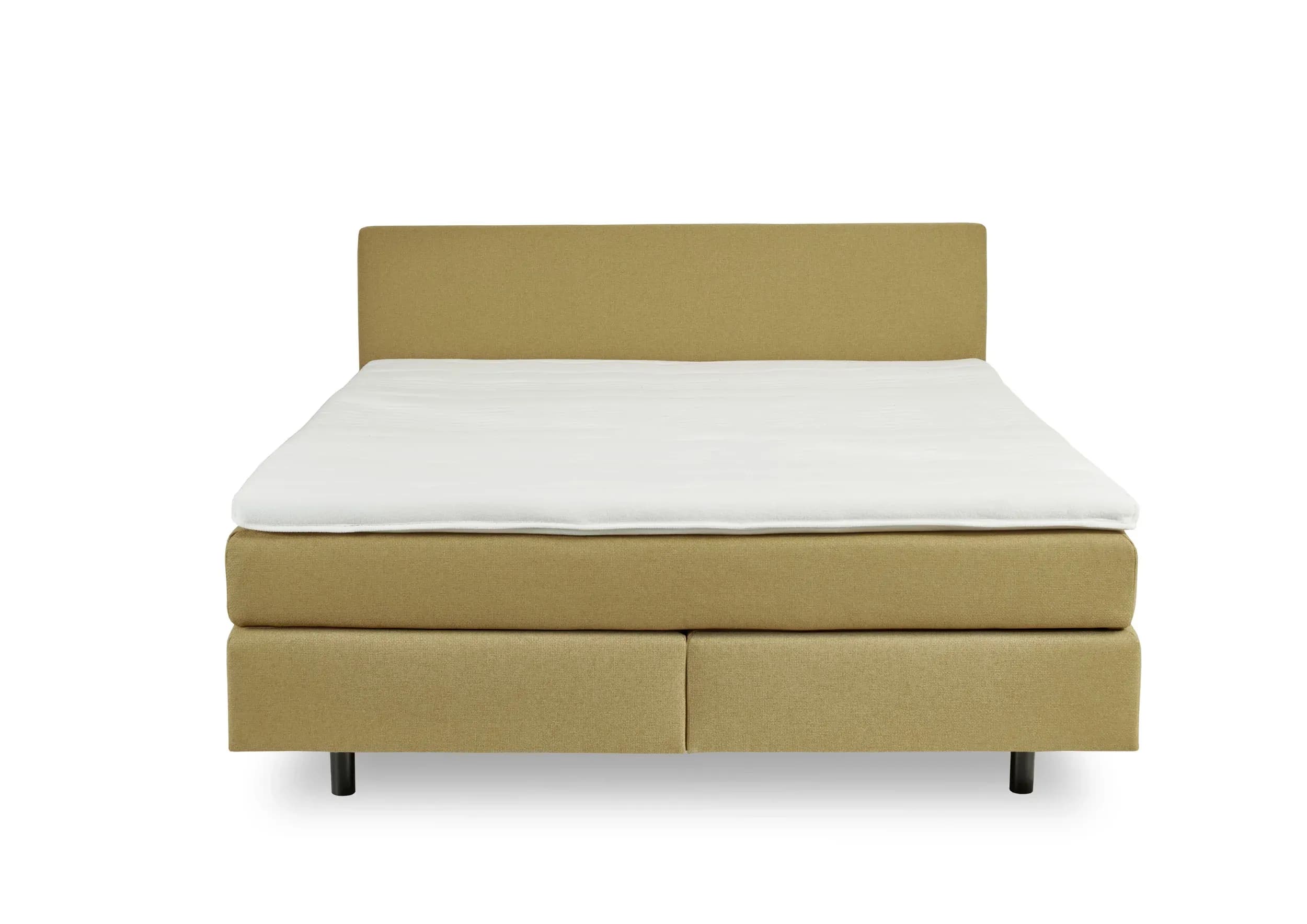 Boxspringbett - Liegefläche ca. 180x200 cm, Stoff, Curry