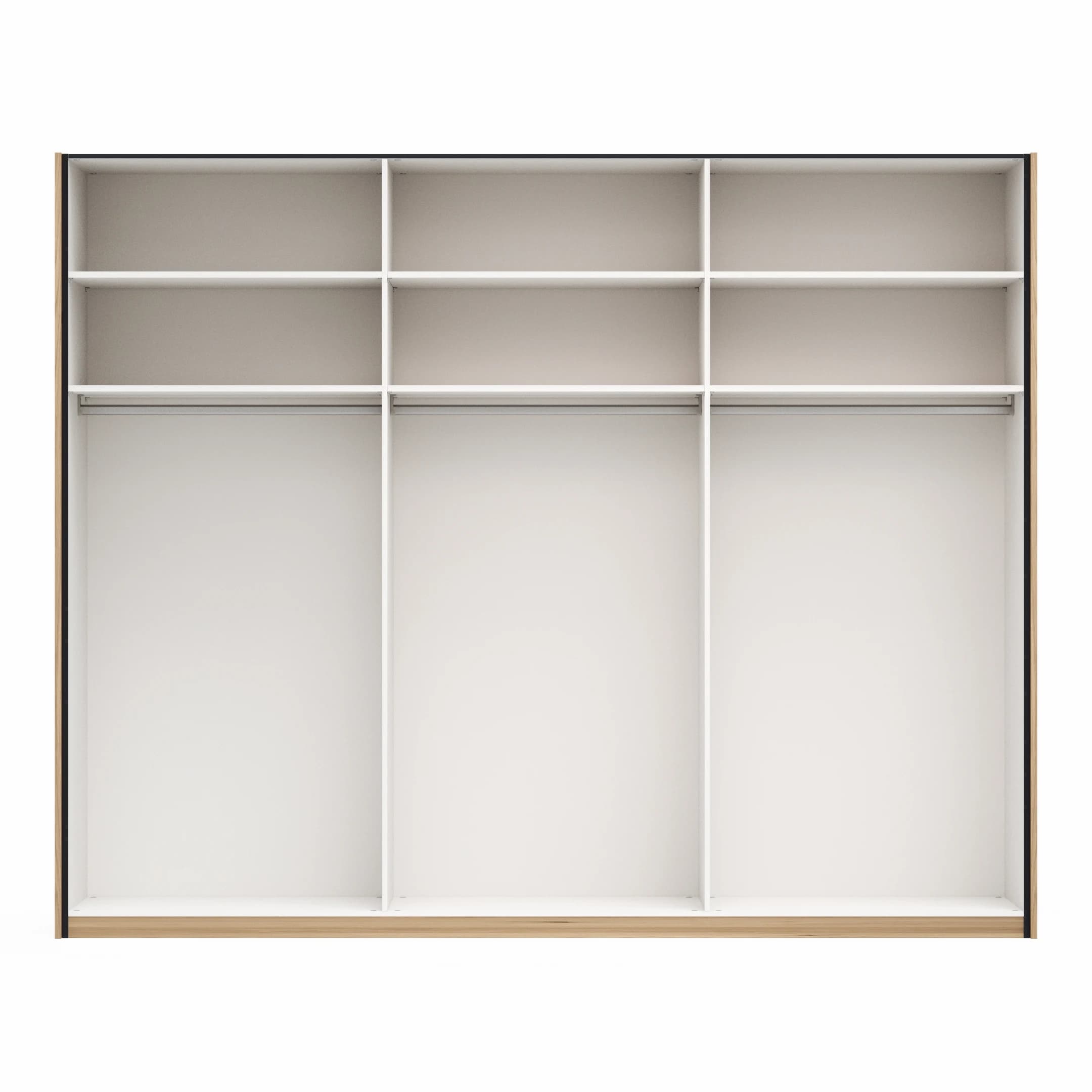 Drehtürenschrank Viana - B ca. 303cm, Lack, Anthrazit