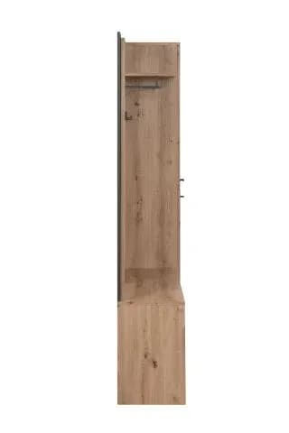 Kompaktgarderobe - Artisan Eiche Nachbildung, Anthrazit