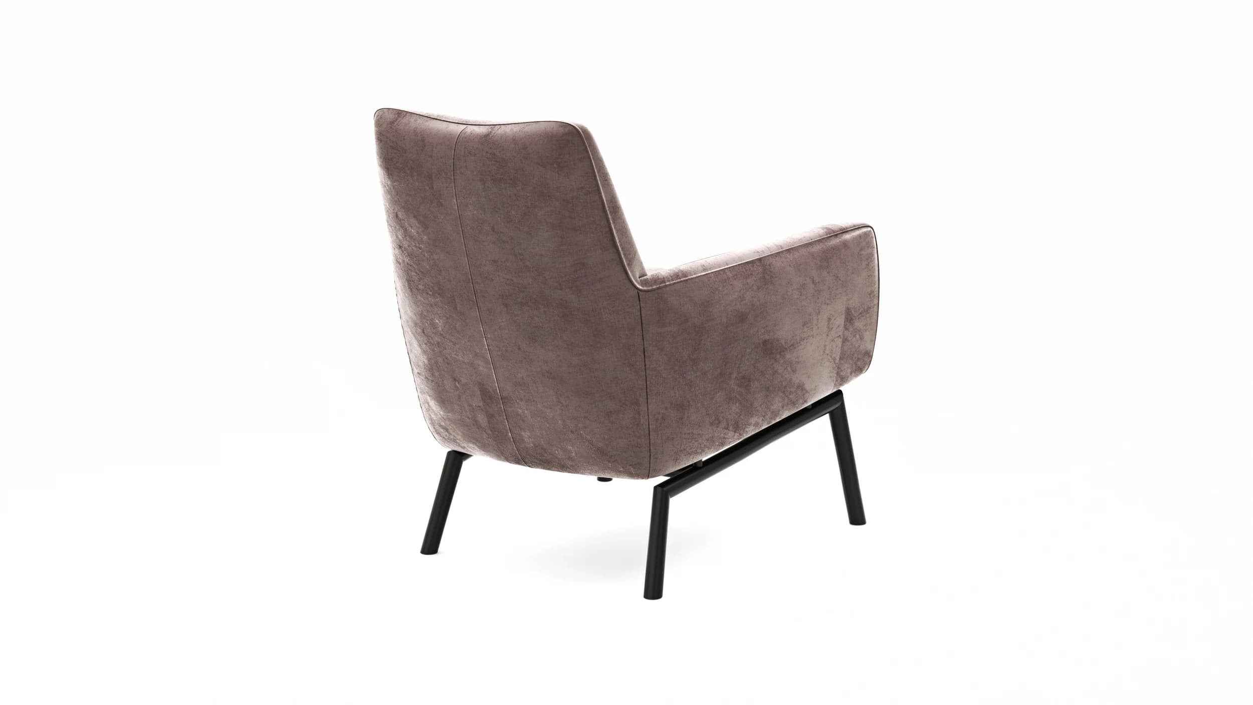 Sessel Matina - Größe L, Velour, Mauve