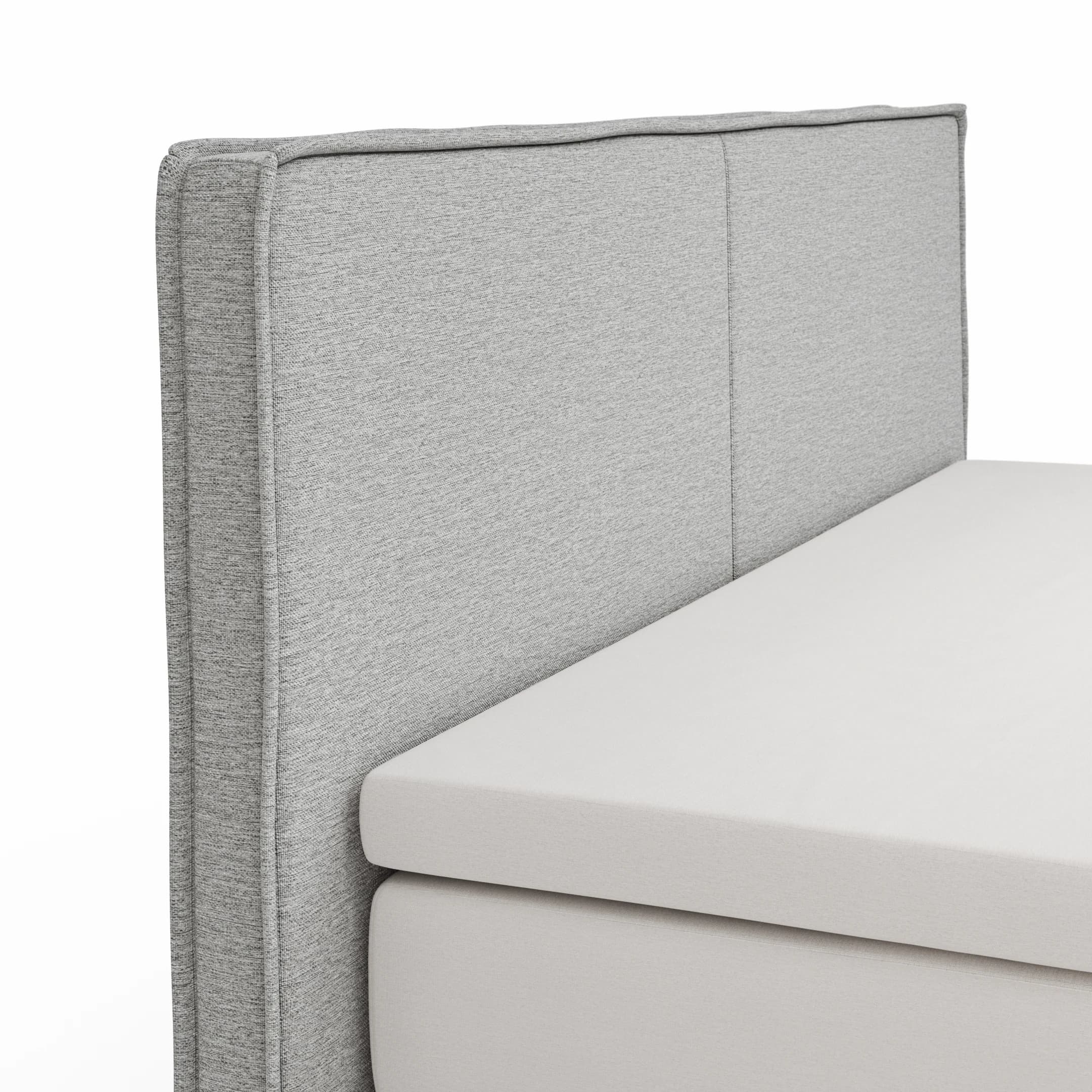 Boxspringbett Alpin - Liegefläche 160x200cm, Stoff, Grau