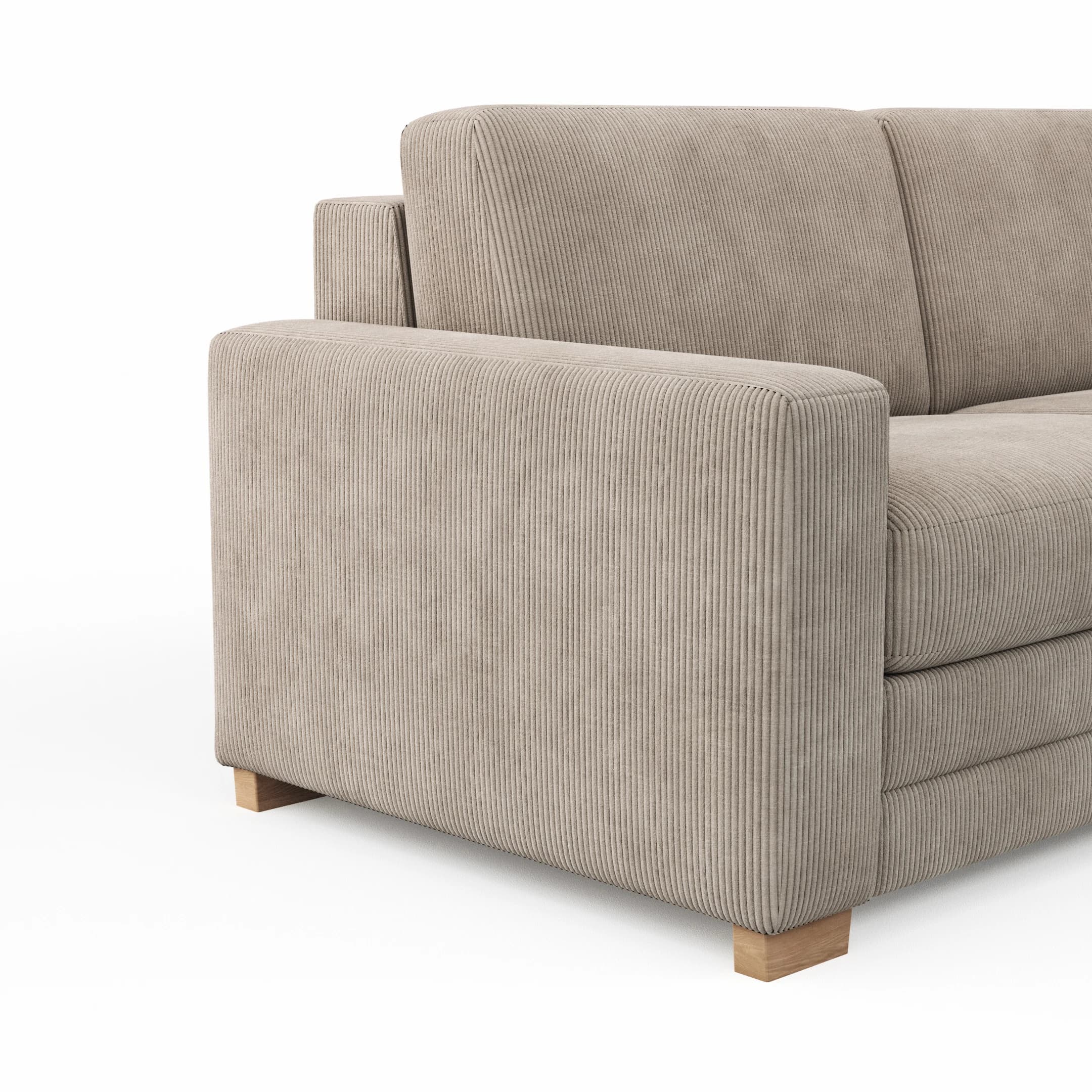 Sofa Lakeville 1 - 2-Sitzer inkl. Schlaffunktion, Stoff, Graubeige