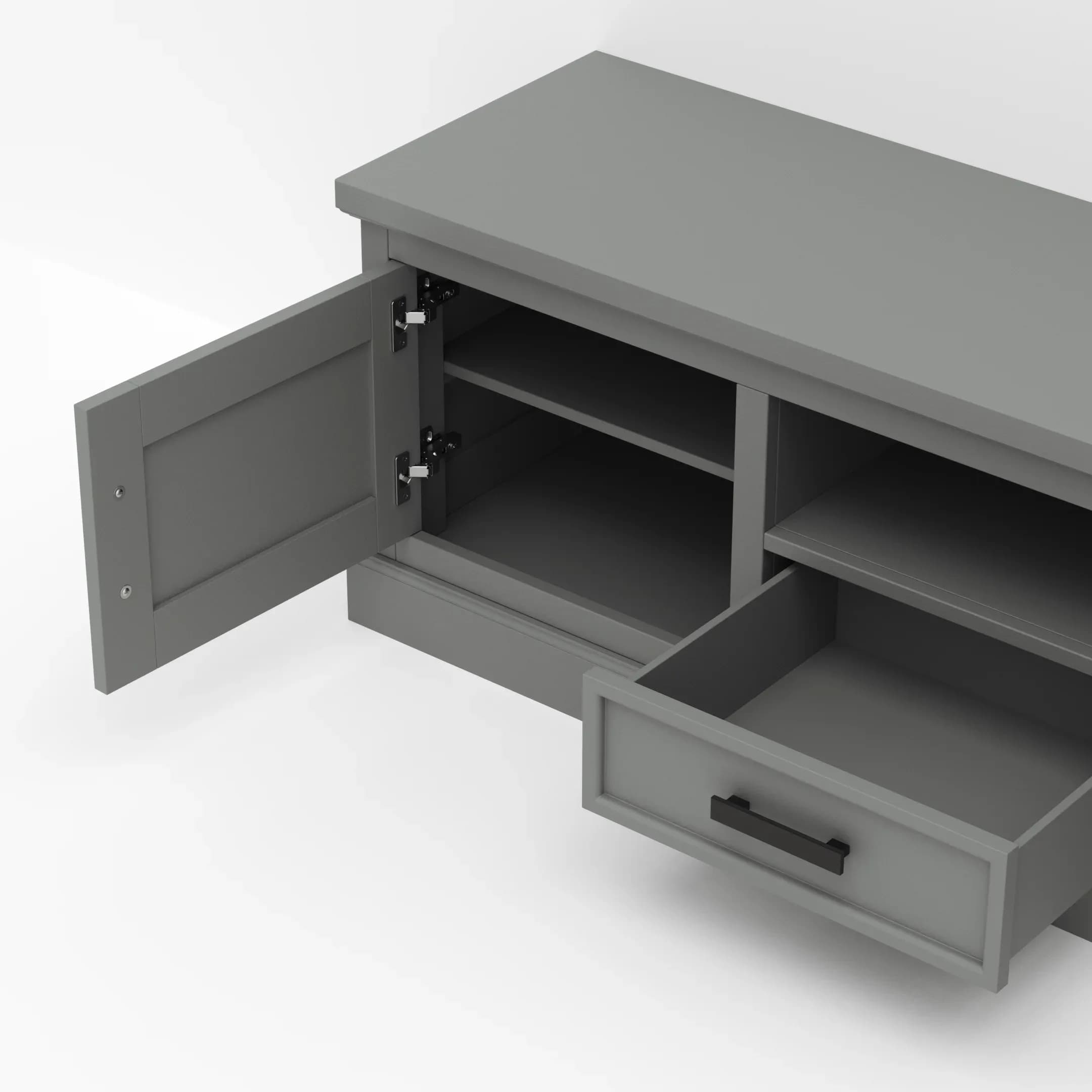 TV-Board Litchfield - Dark Grey, Non-Antique